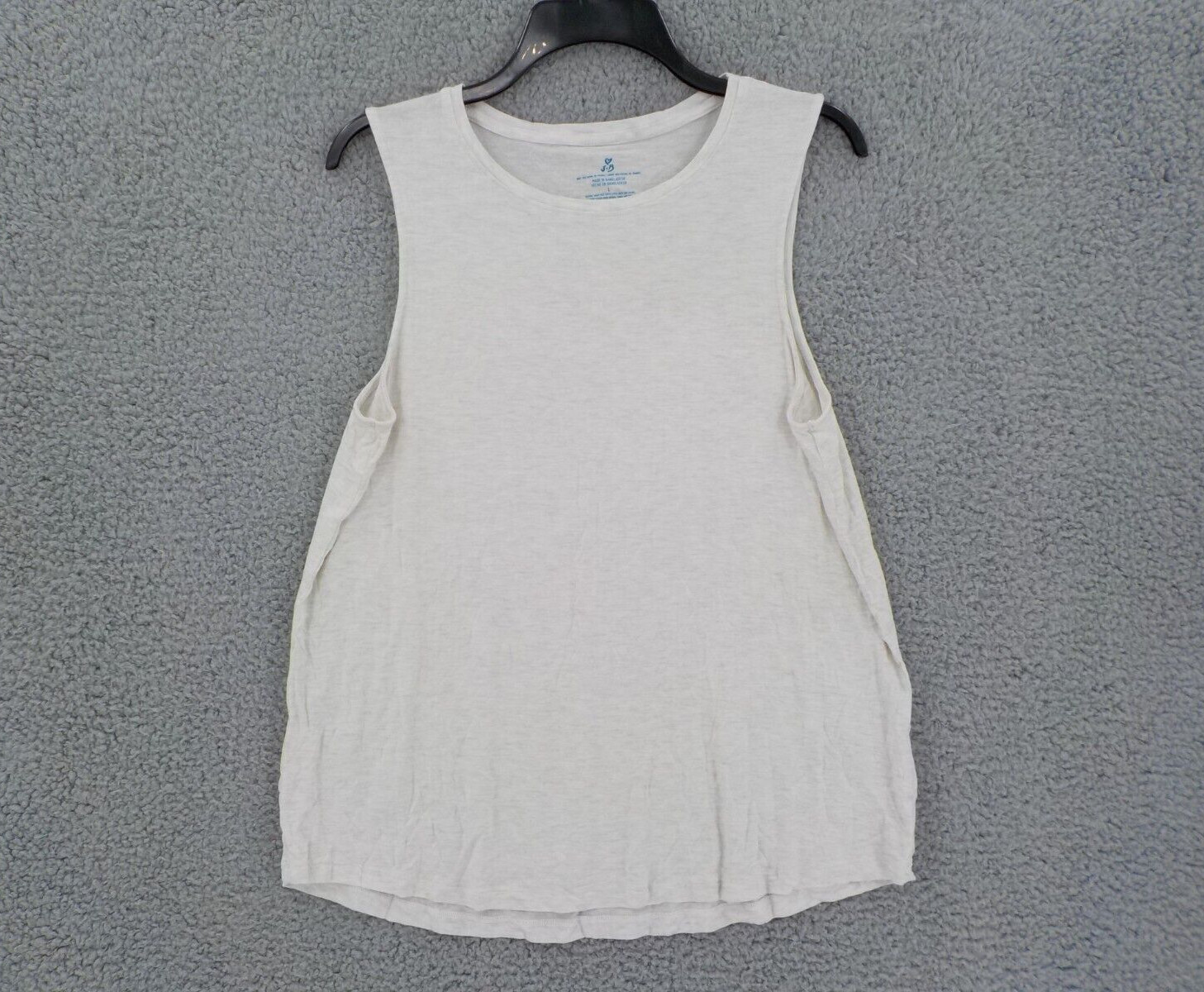 JANE AND BLEECKER WOMENS LOUNGE TANK SZ L GREY CREW NECK SLEEVELESS COMFORTNWOT