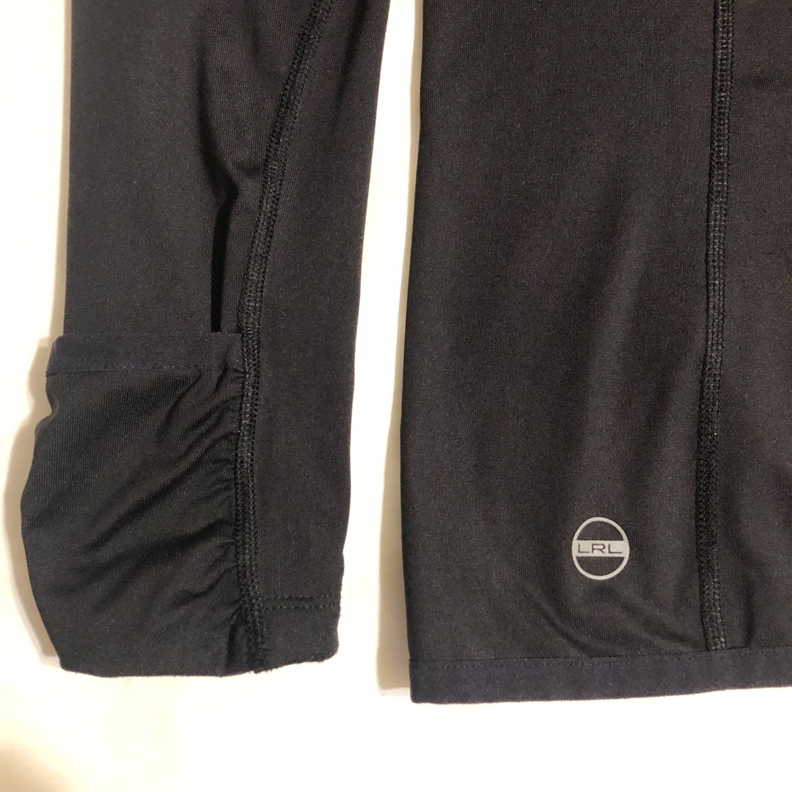Lauren Ralph Lauren Active Pullover LRL Women’s M Stretch Black 1/2 Zip Top EUC!