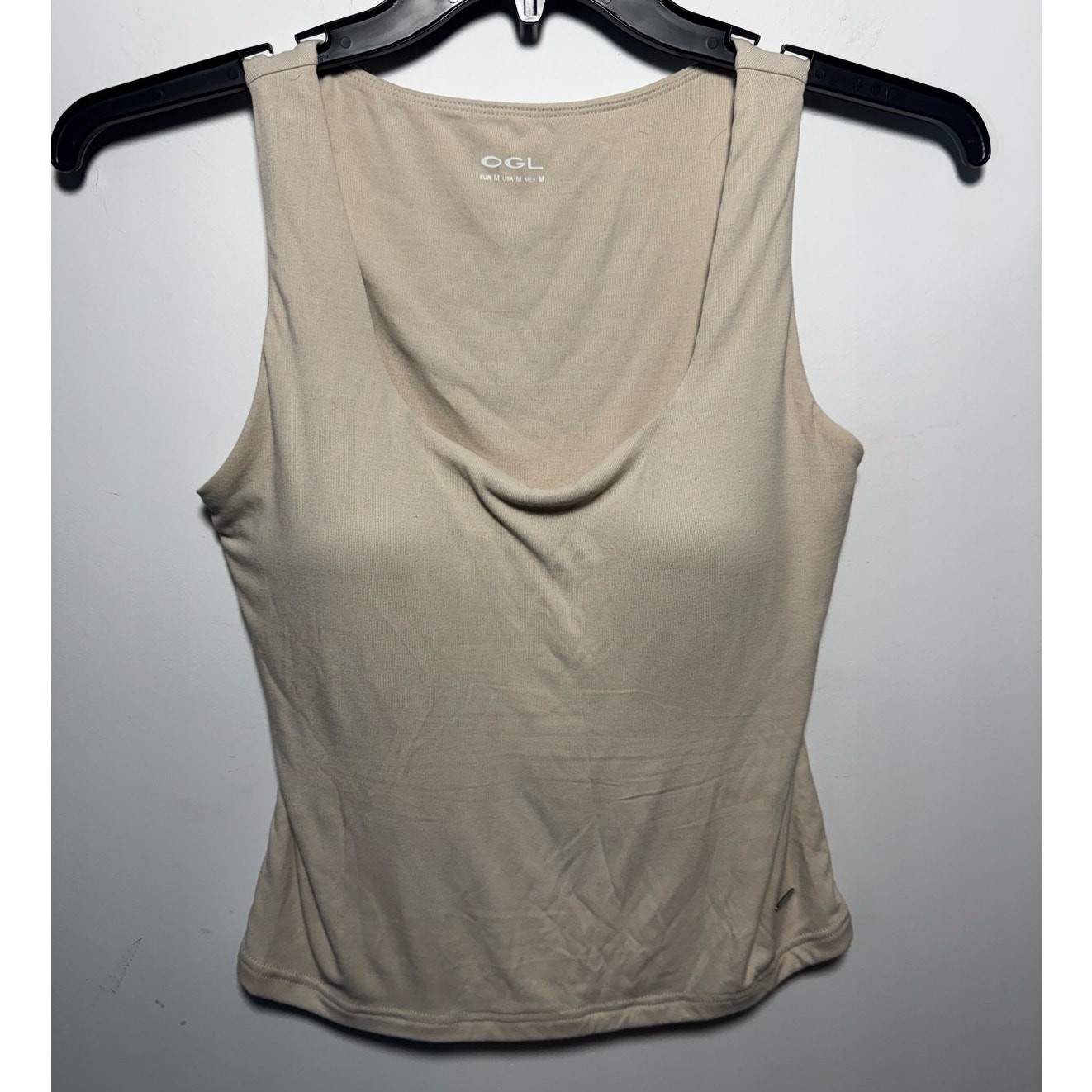 OGL Move Scoop Neck Active Tank Top Beige Neutral Size Medium M New
