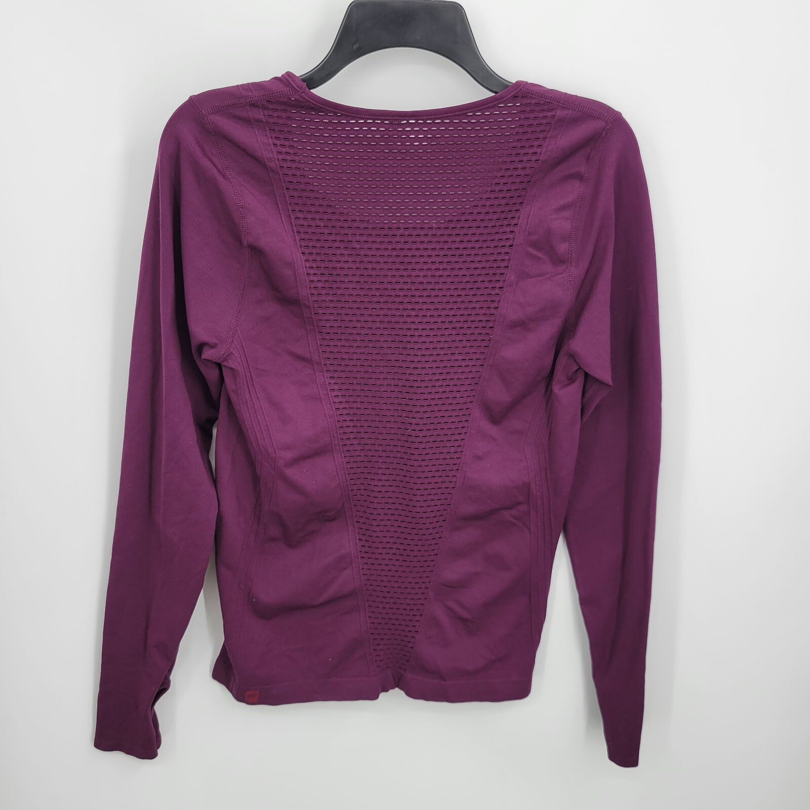 Fabletics Top Womens Small Maroon Compression Long Sleeve Activewear Bodycon