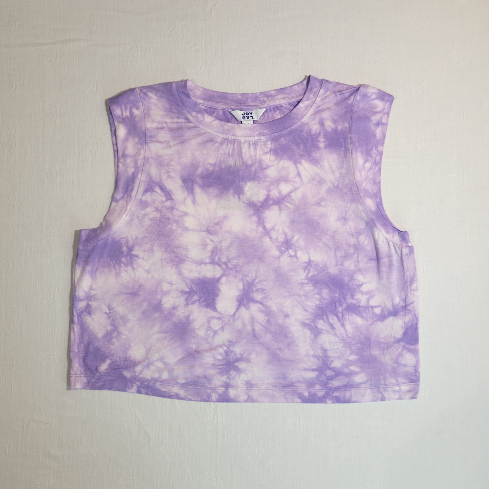 JoyLab (Women’s M) Purple & White Tie-Dye Cropped Muscle Tank