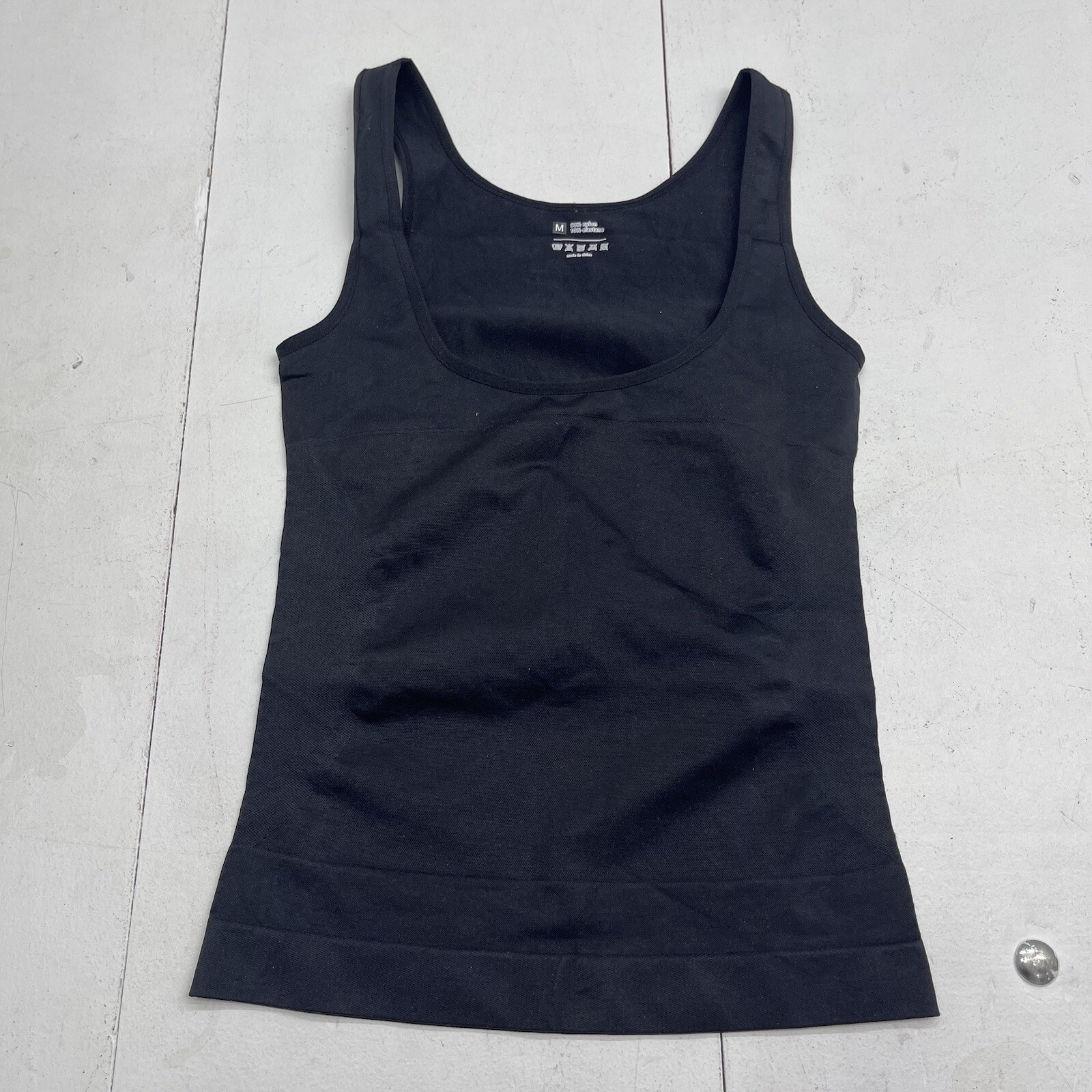 Black Seamless Stretch Compression Tank Women’s Size Medium