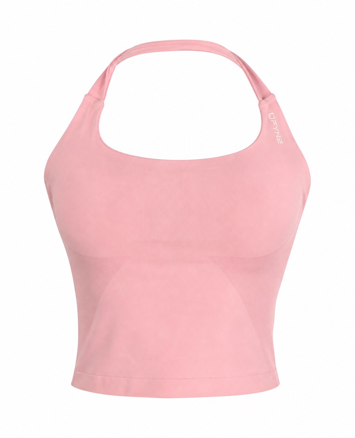 DFYNE Halter Gym Top M Pink Built In Bra Longline Support Activewear RRP44.99£