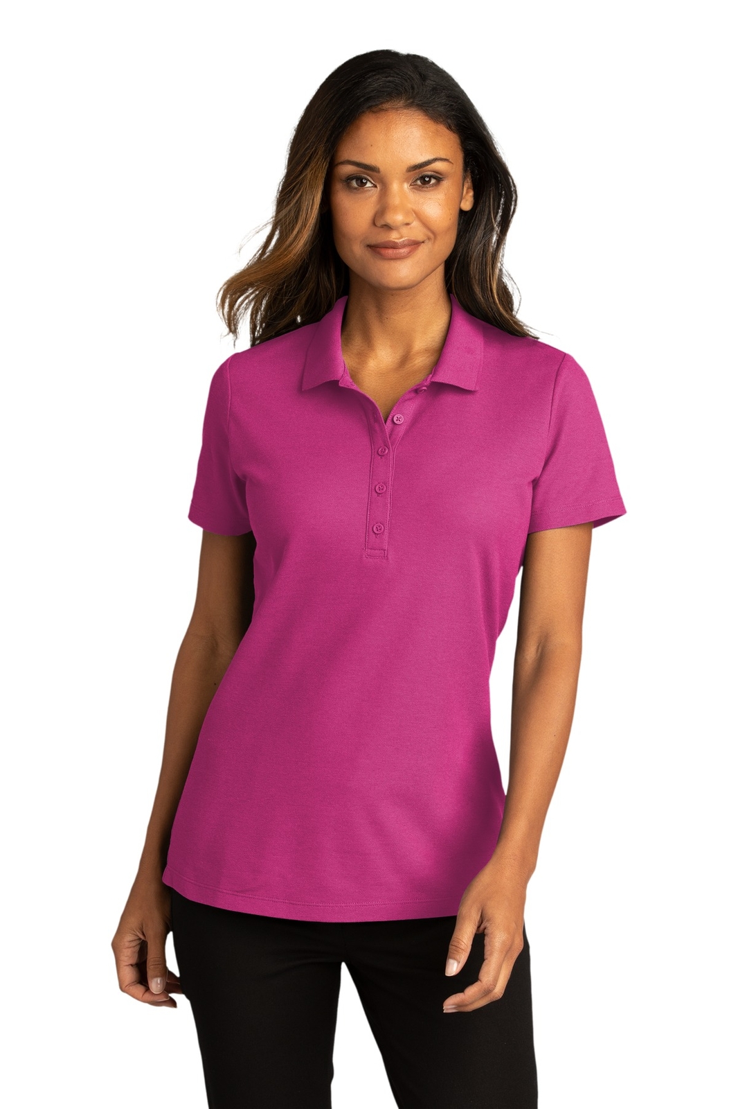 Port Authority LK810 Womens Short Sleeve Easy Care SuperPro React Polo Shirt