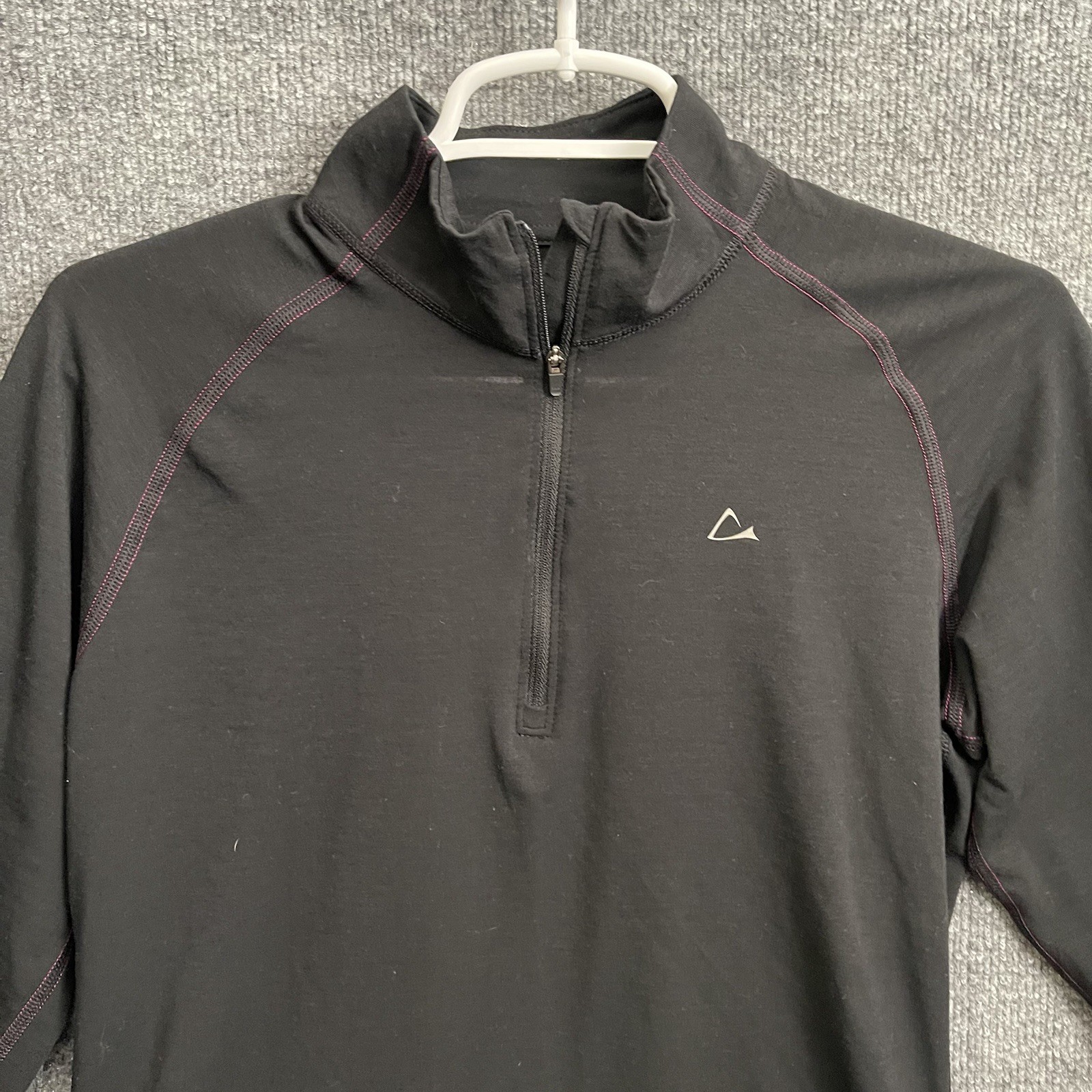 Paradox Dry Release Base Layer Top Womens Large Black Merino Blend 1/4 Zip