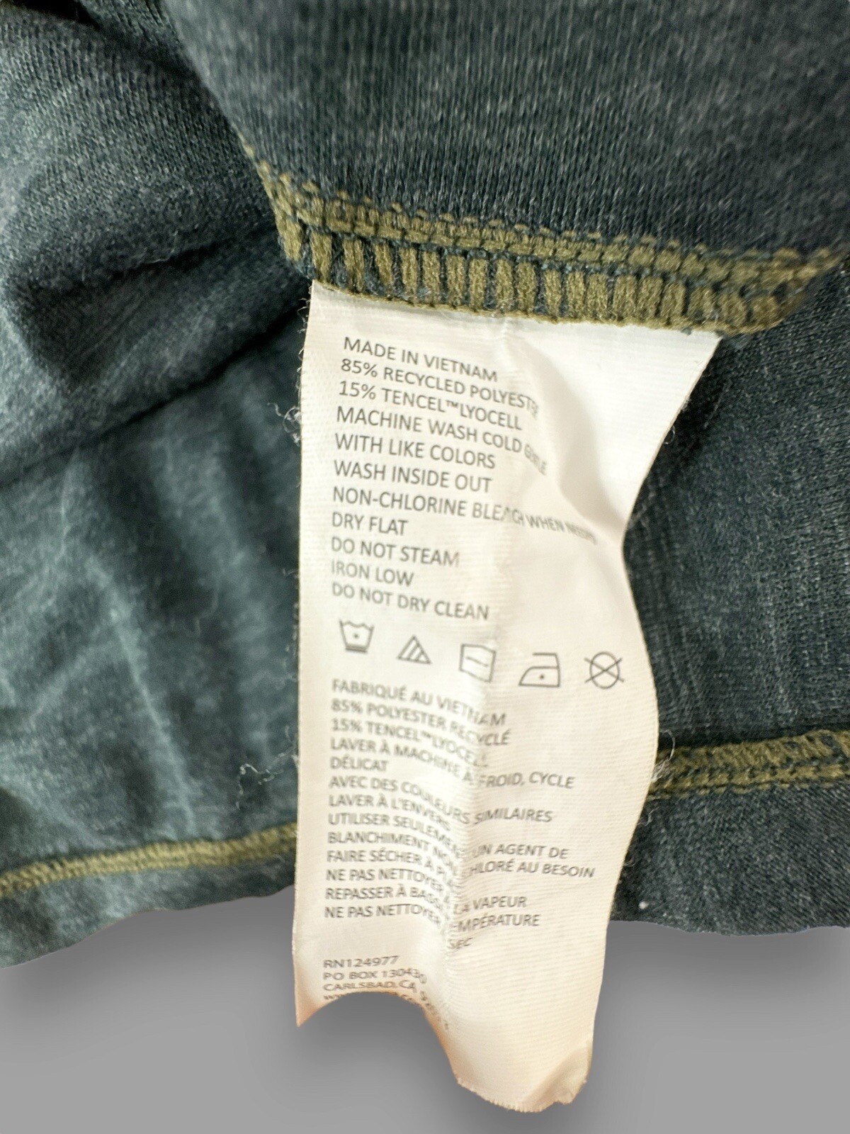prAna North Star Recycled Split Side Active Tank in Dark Green Size S Small