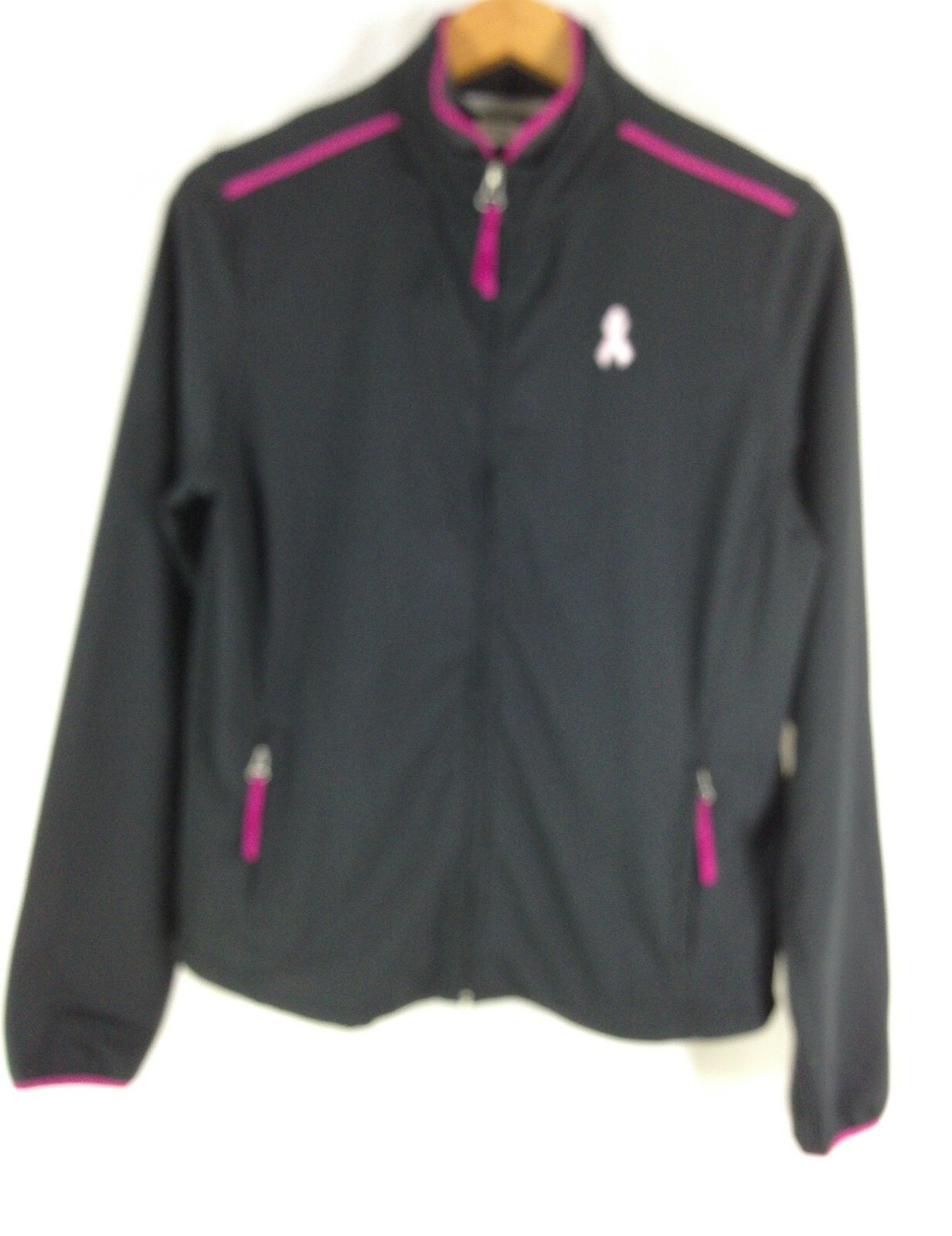 New Balance Women’s Black Purple Pink Ribbon Full Zip Track Jacket L
