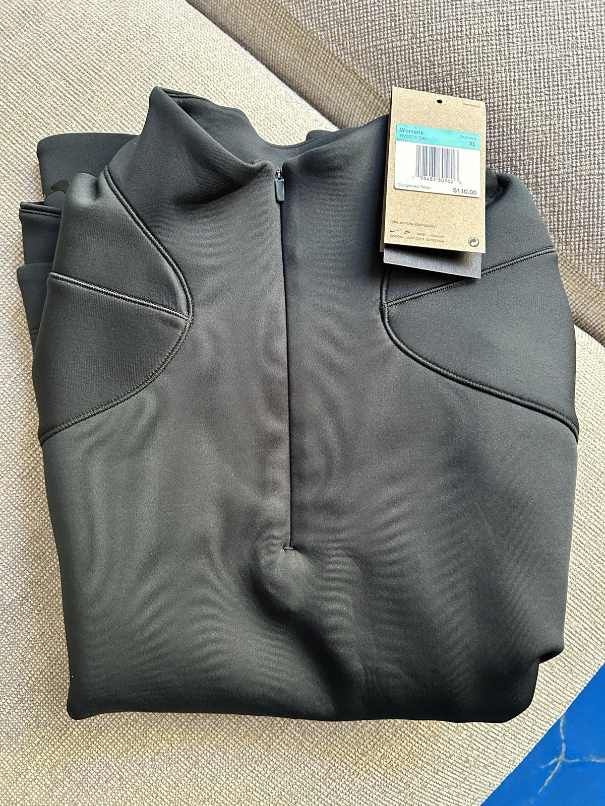 Nike Women’s Training Universa 1/4 Zip Pullover Top – Dark Green – XL – New