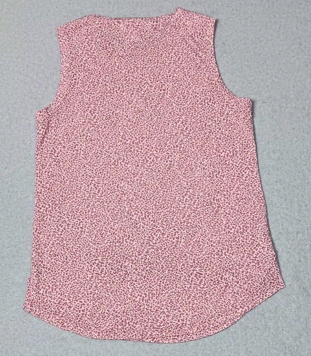 Athleta Breezy Tank Top Size Small Bashful Rose Cheetah Animal Print Atheisure