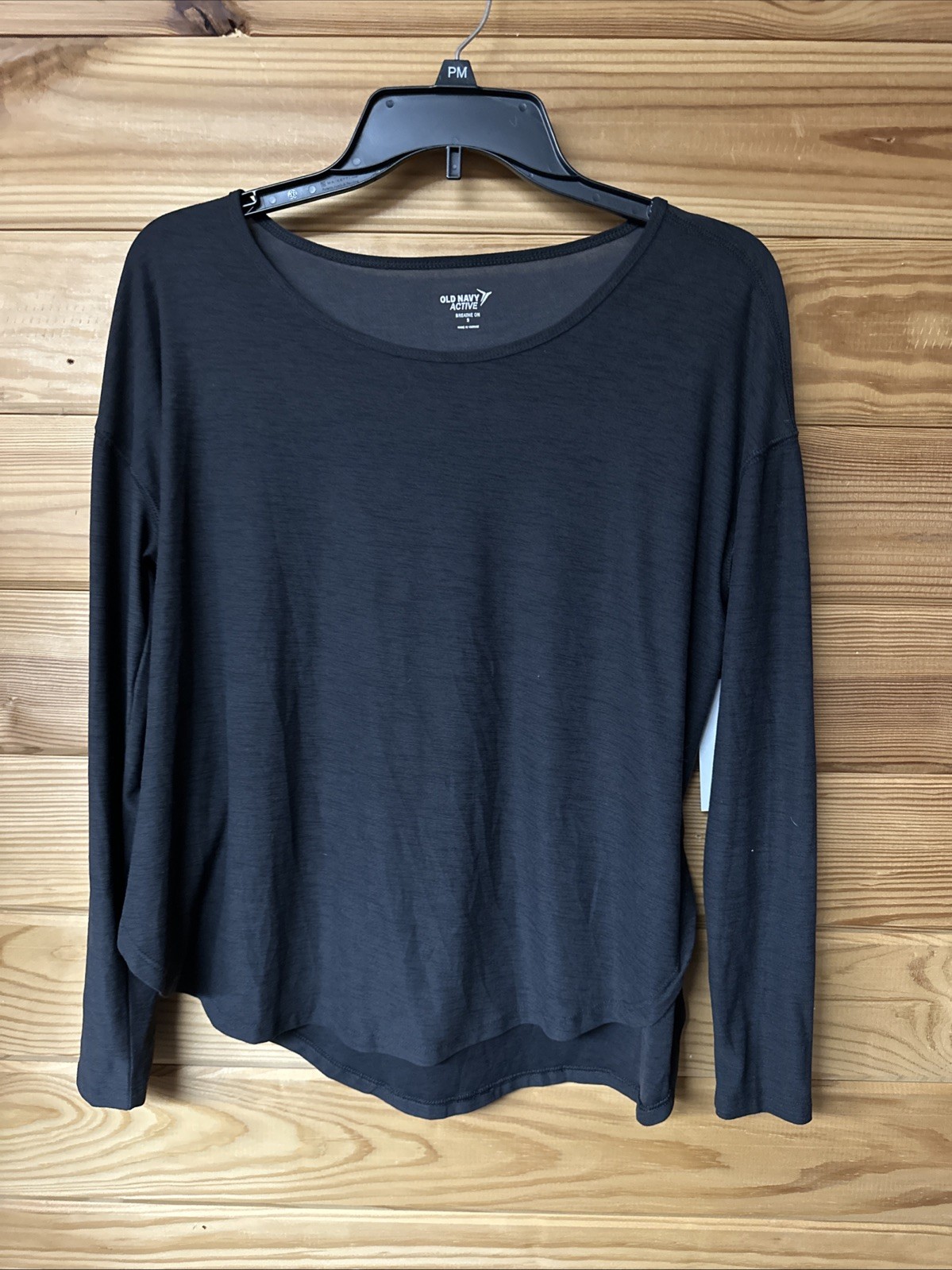 Old Navy Active Breath On Long Sleeve Black T-shirt Women Size S