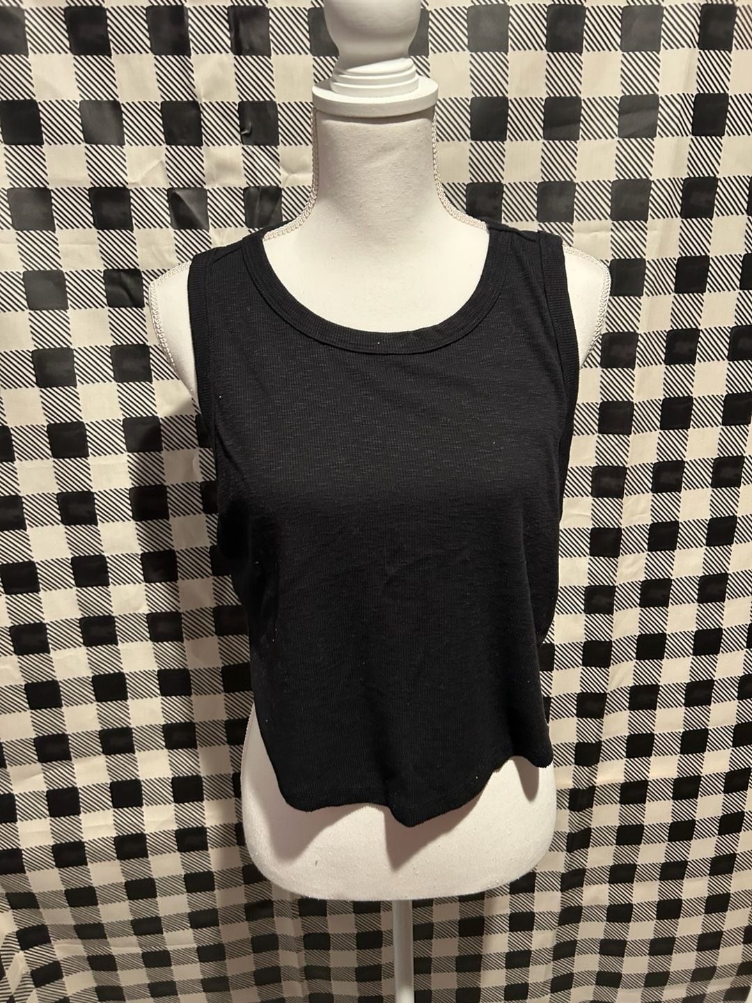 JoyLab Women’s Ribbed Muscle Tank Top Black Size L