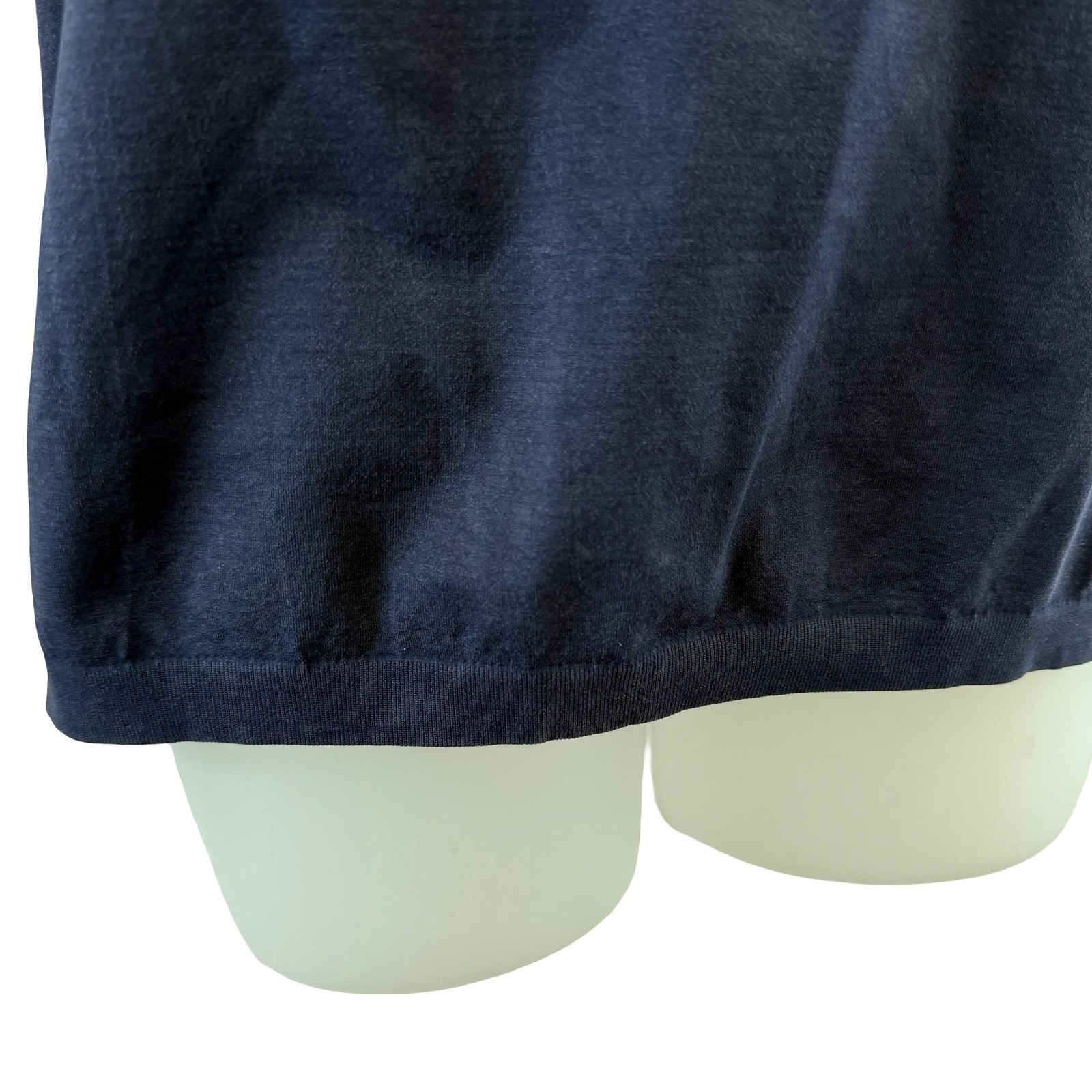 Fabletics Sync Seamless Long Sleeve Shirt Womens Large Navy Blue Workout Gym Top