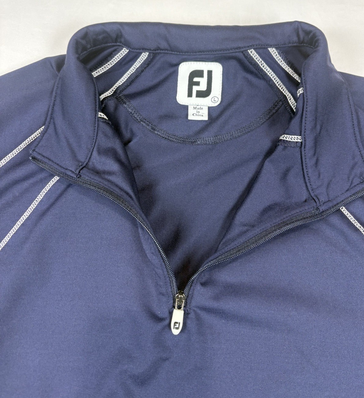 FootJoy Quarter Zip Women’s Large Golf Performance Stretch Pullover Navy