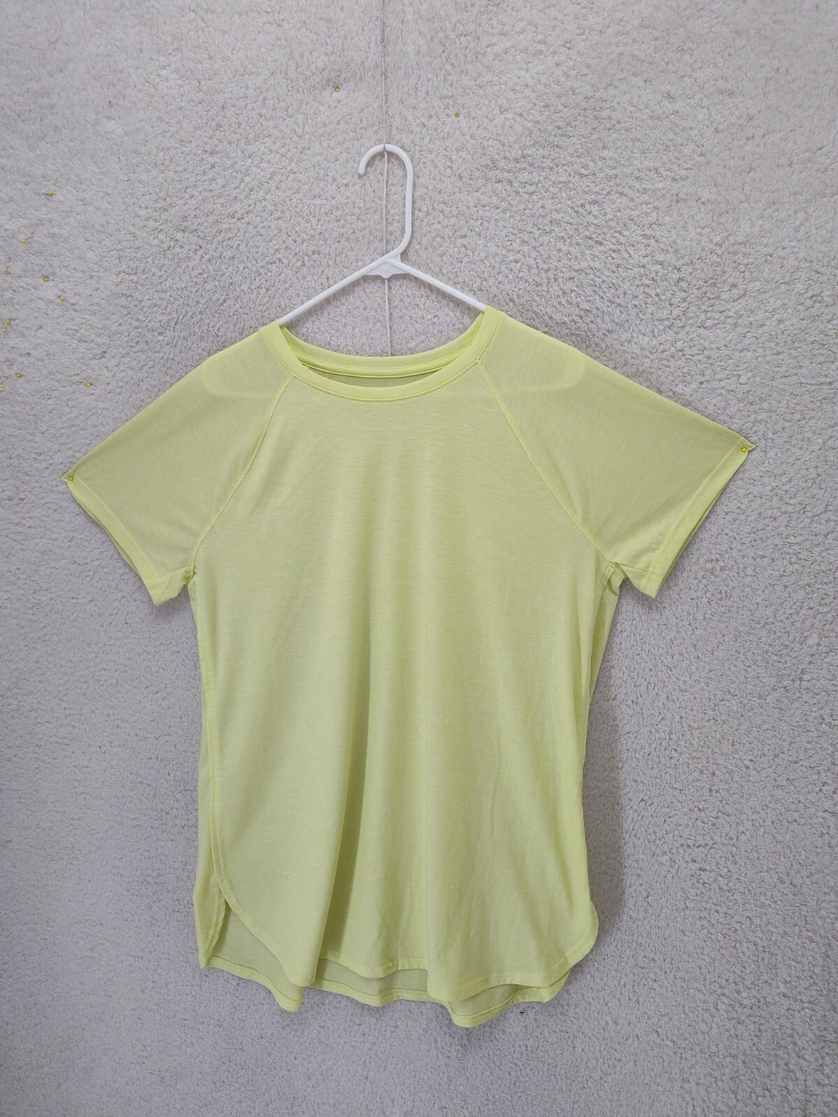 Tek Gear Women Top Extra Large Yellow Poly Blend Short Sleeve Workout Gear