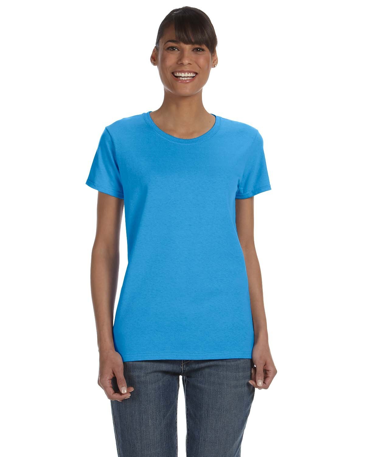 Gildan Ladies Heavy Cotton Stylish T Shirt Casual Plain T-Shirt – G500L
