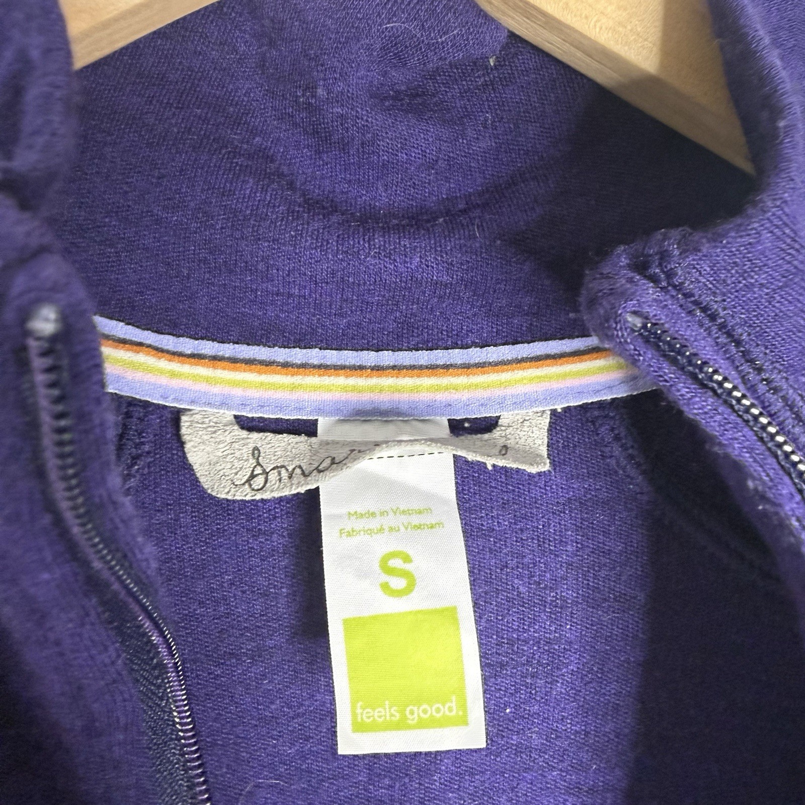 Smartwool Merino Wool 1/4 Zip Base Layer Top Purple Women’s Small