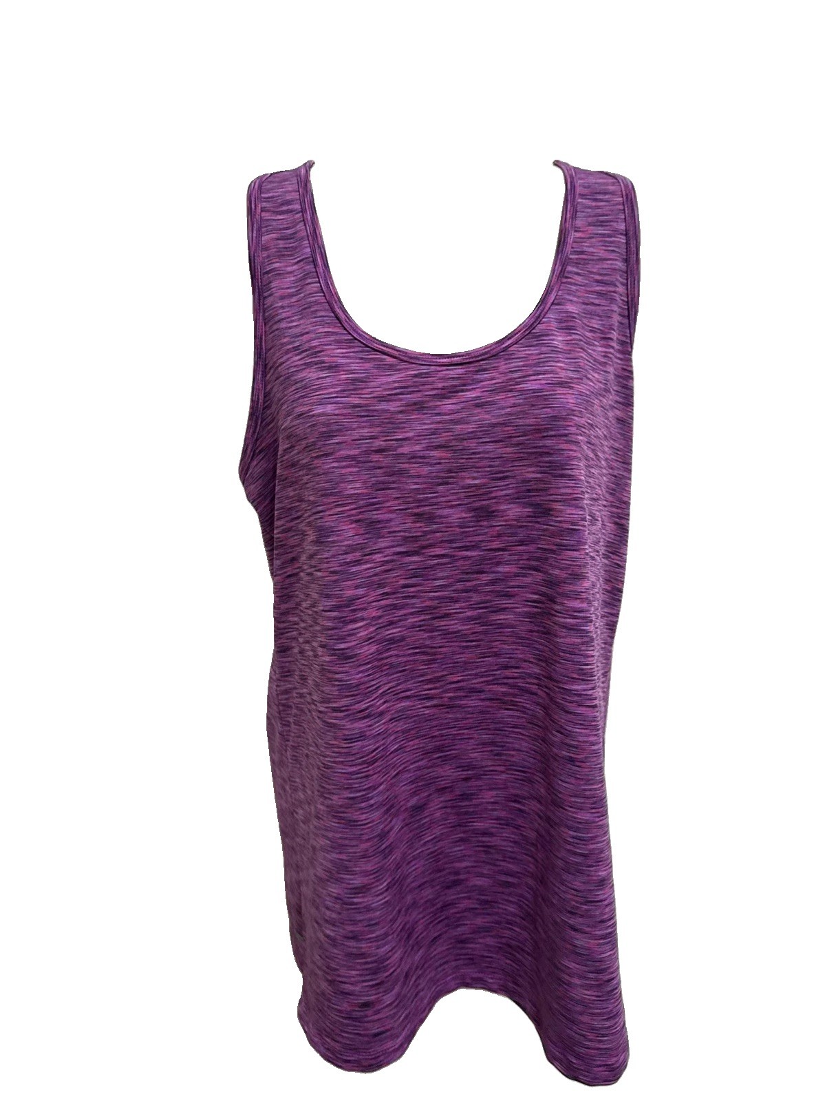 Danskin Purple Pink Heather Semi-Fitted Racerback Sleeveless Tank Top Size L