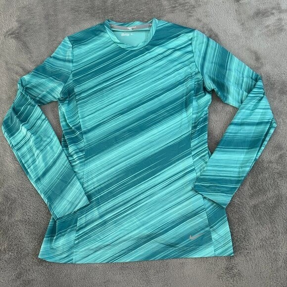 Nike Golf Tour Performance Dri-Fit Long Sleeve Tee Shirt Women’s MEDIUM Blue