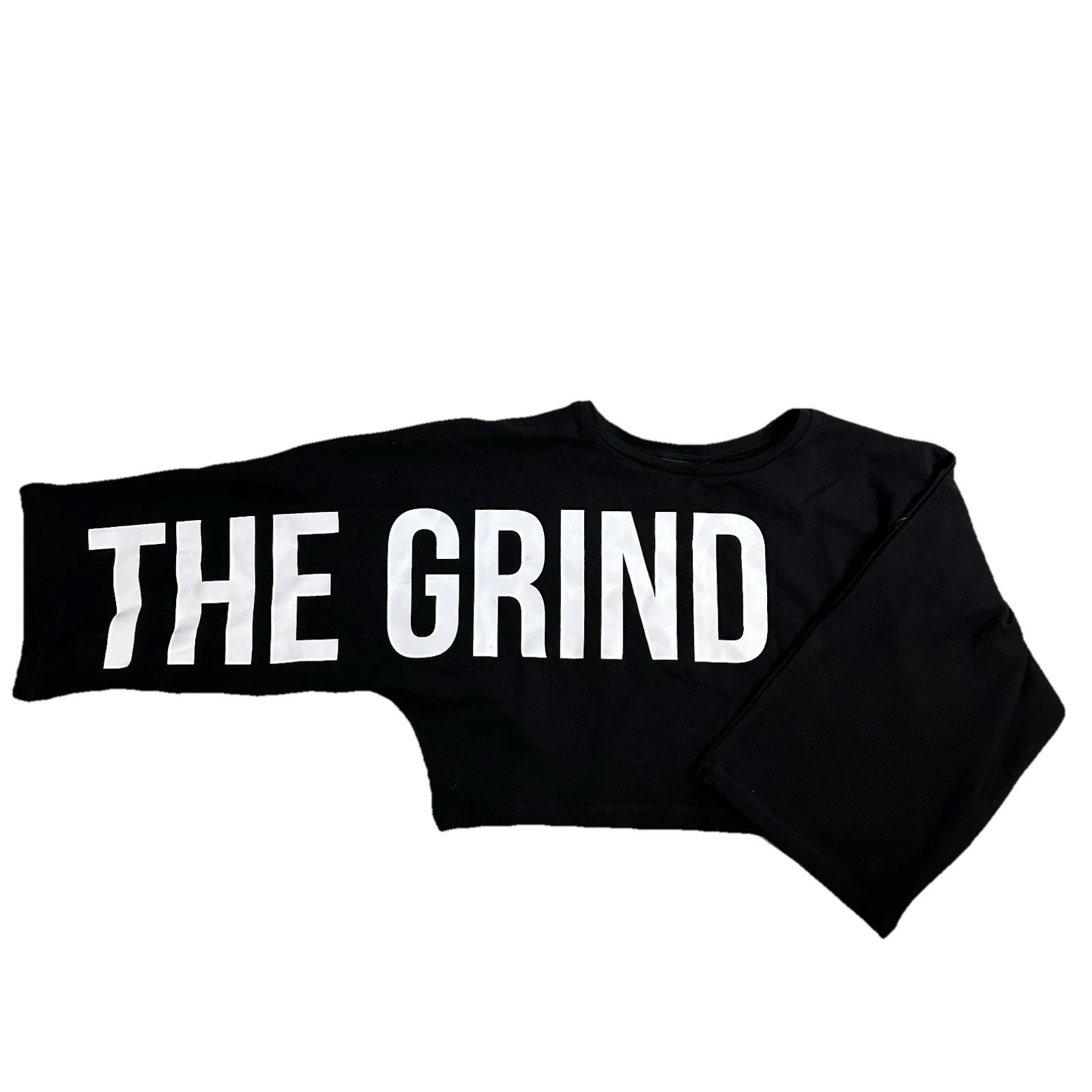 Understand The Grind Cropped Terry Workout Cover Up Top Black Norman Powell S
