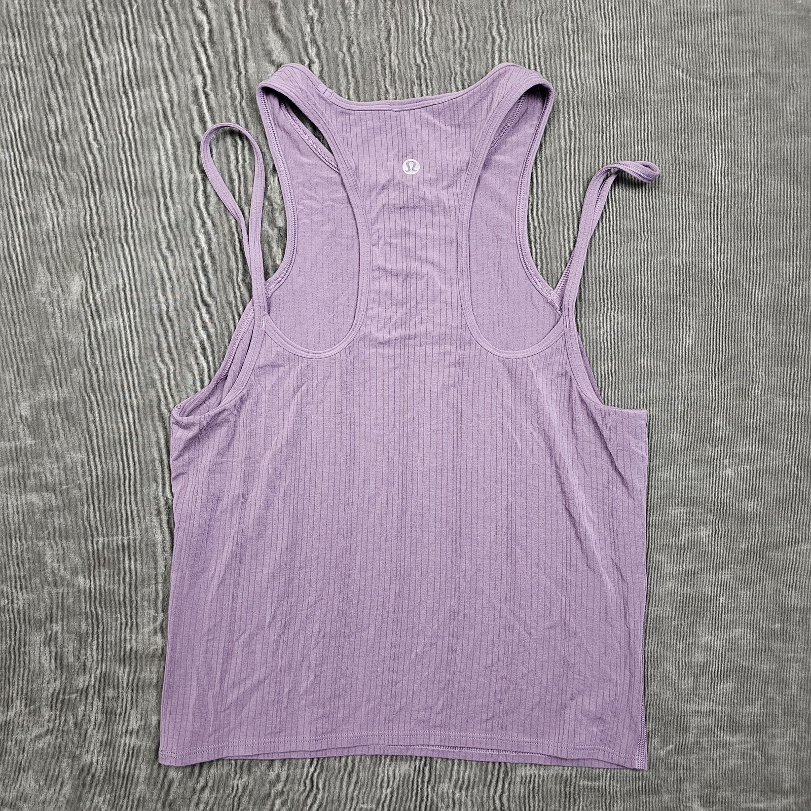 Lululemon Tank Top Womens 4 Purple Cropped High Neck Ribbed Yoga Athletic