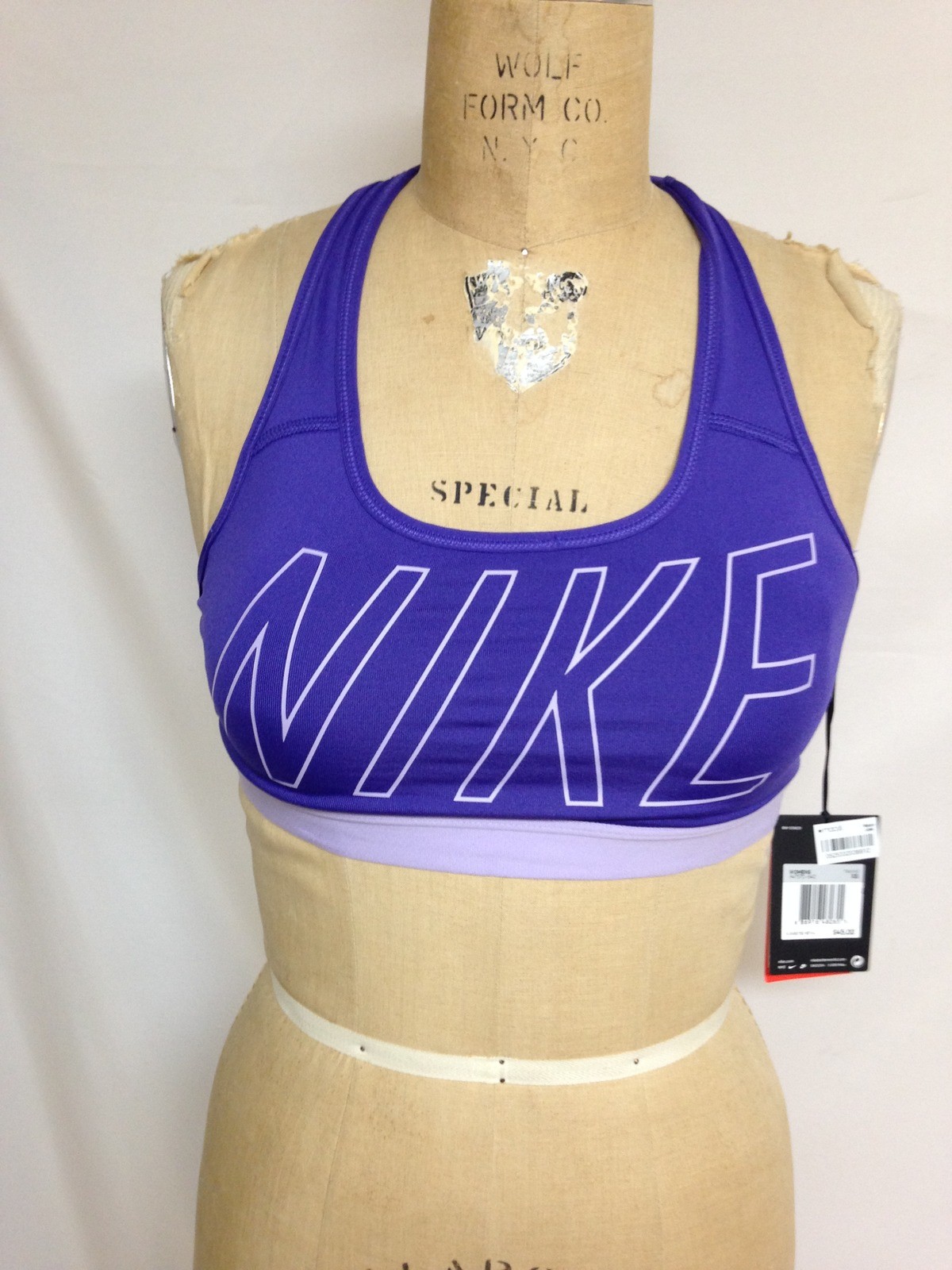 Nike Womens Pro Classic Strappy Logo Padded Sports Bra 847570 XS Multi NWT