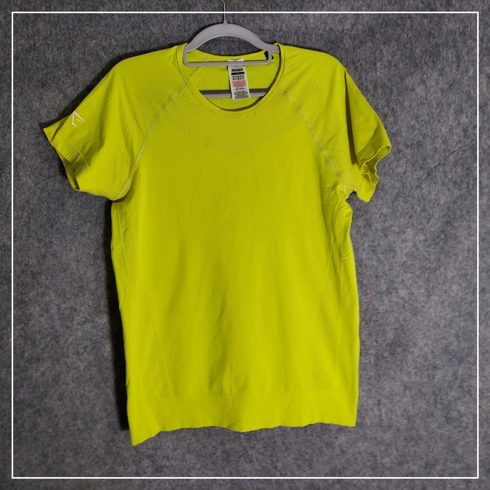Gymshark Shirt Women Medium Yellow Vital Seamless 2.0 Short Sleeve GLST4484-AW20