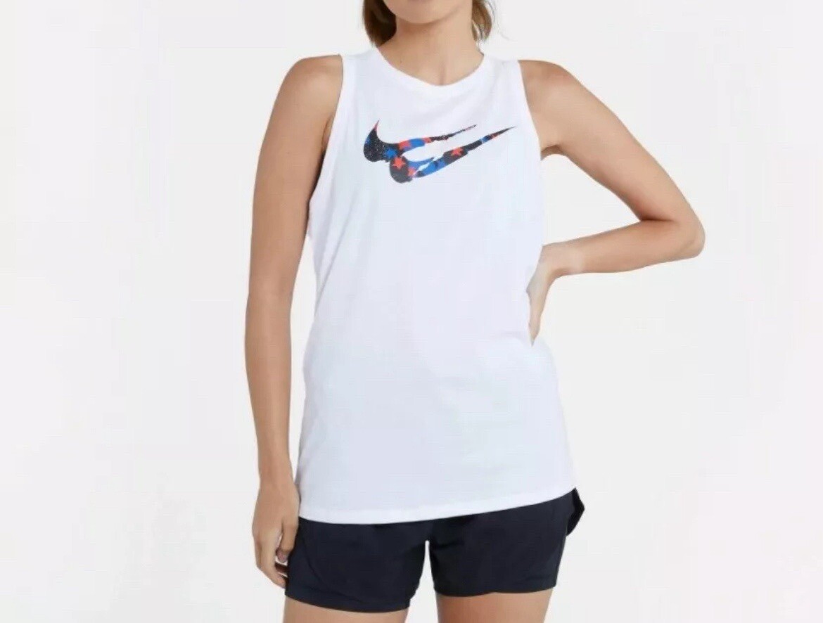 Nike Women’s Dri-Fit Swoosh Stars Training Sport Graphic Tank Size XS NWT