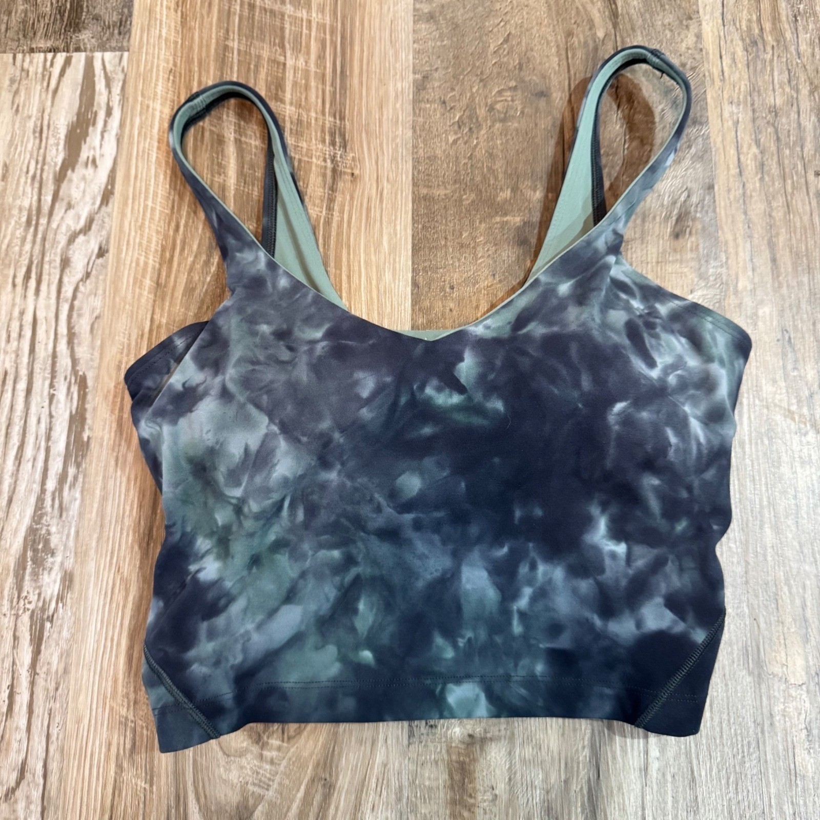 Lululemon Align Tank Top Womens 6 Green Diamond Dye Graphite Grey Bronze Green