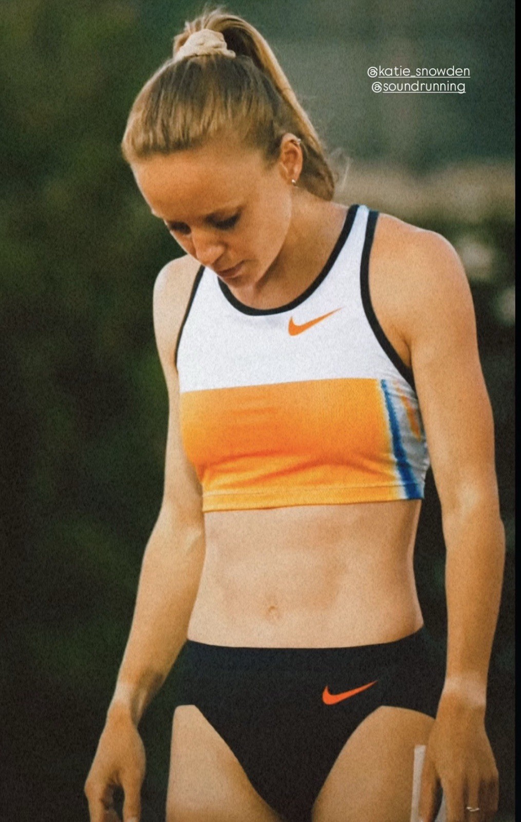 Nike Pro Elite Team Issued Track Field Crop Top Bra Womens LUSA FZ6867-731 Small