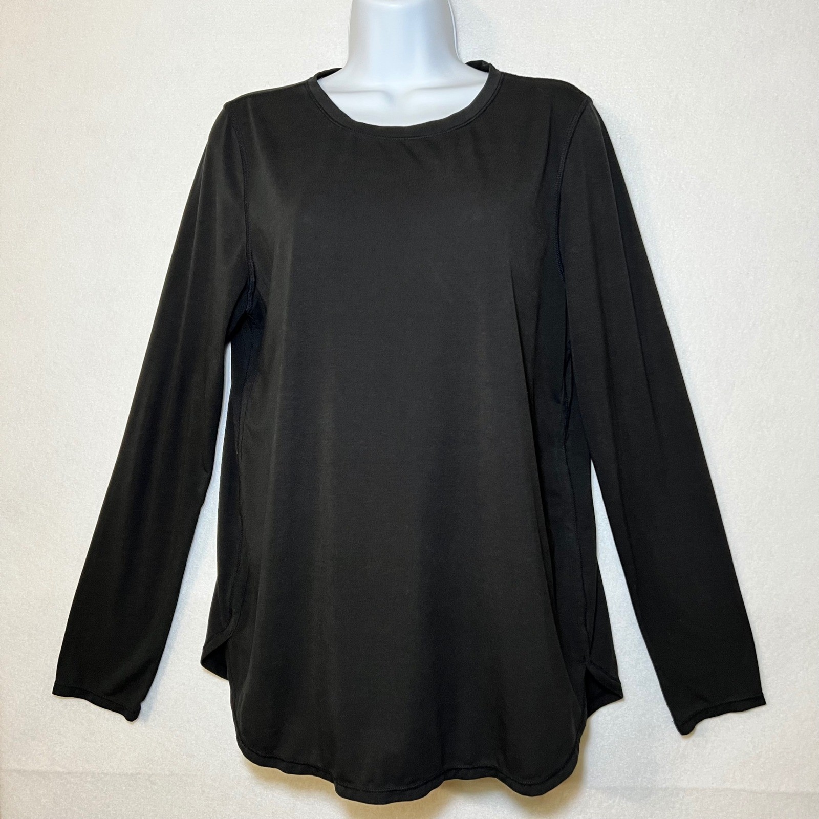 Calvin Klein Performance Athleisure Comfort Black Long Sleeve Wick Shirt Women M