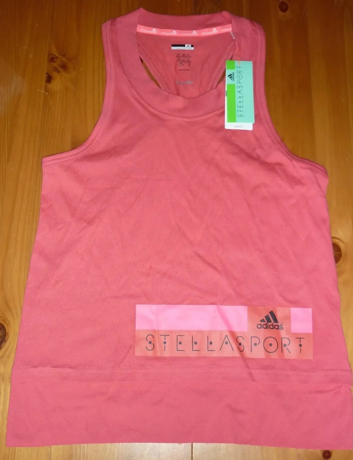 ADIDAS STELLA McCARTNEY STELLASPORT LOGO TANK UK SIZE 0-2 2X-SMALL BN WITHTAGS
