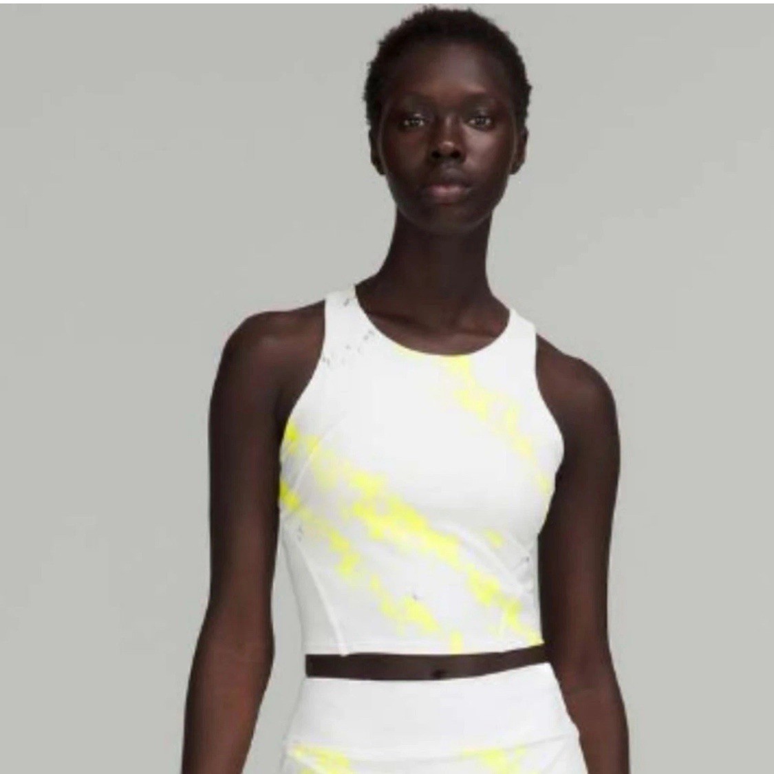 Lululemon Invigorate Training Tank Top Cross Court Wash Electric Lemon Sz 2