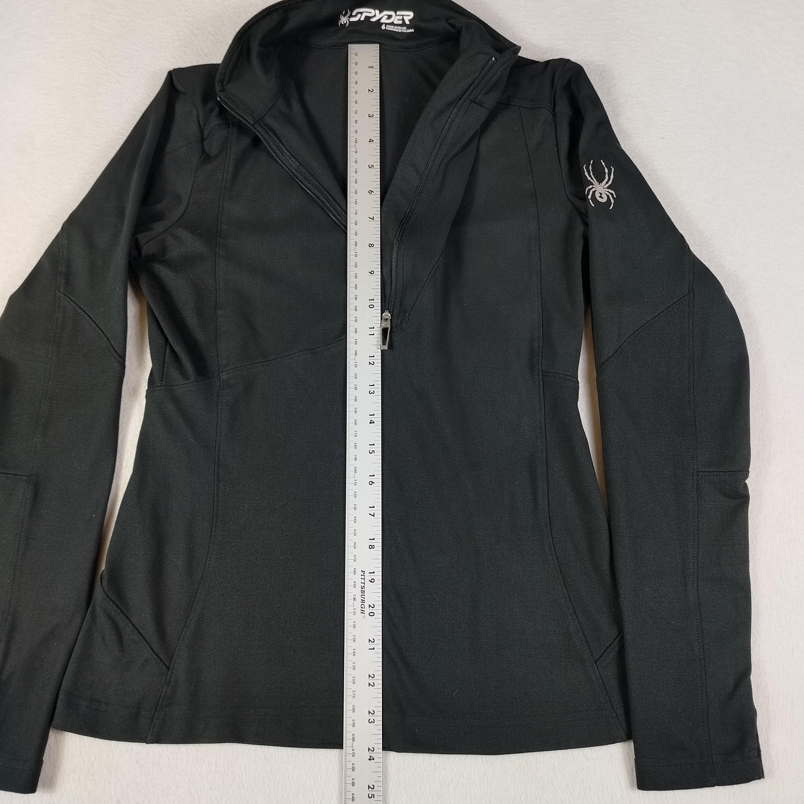 Spyder Pullover Women’s 6 Black Half Zip Performance Base Layer Top Ski