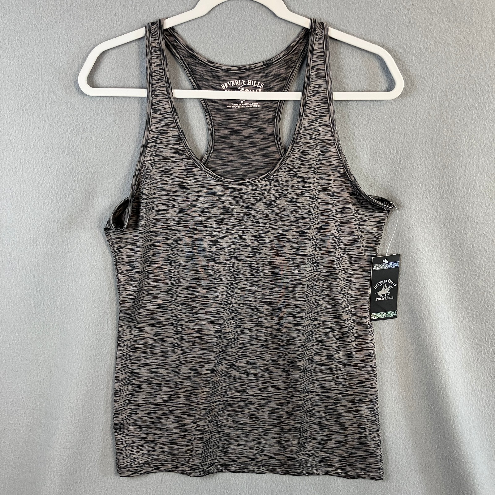 Beverly Hills Polo Club Women’s Racerback Tank Top Size M Gray NWT