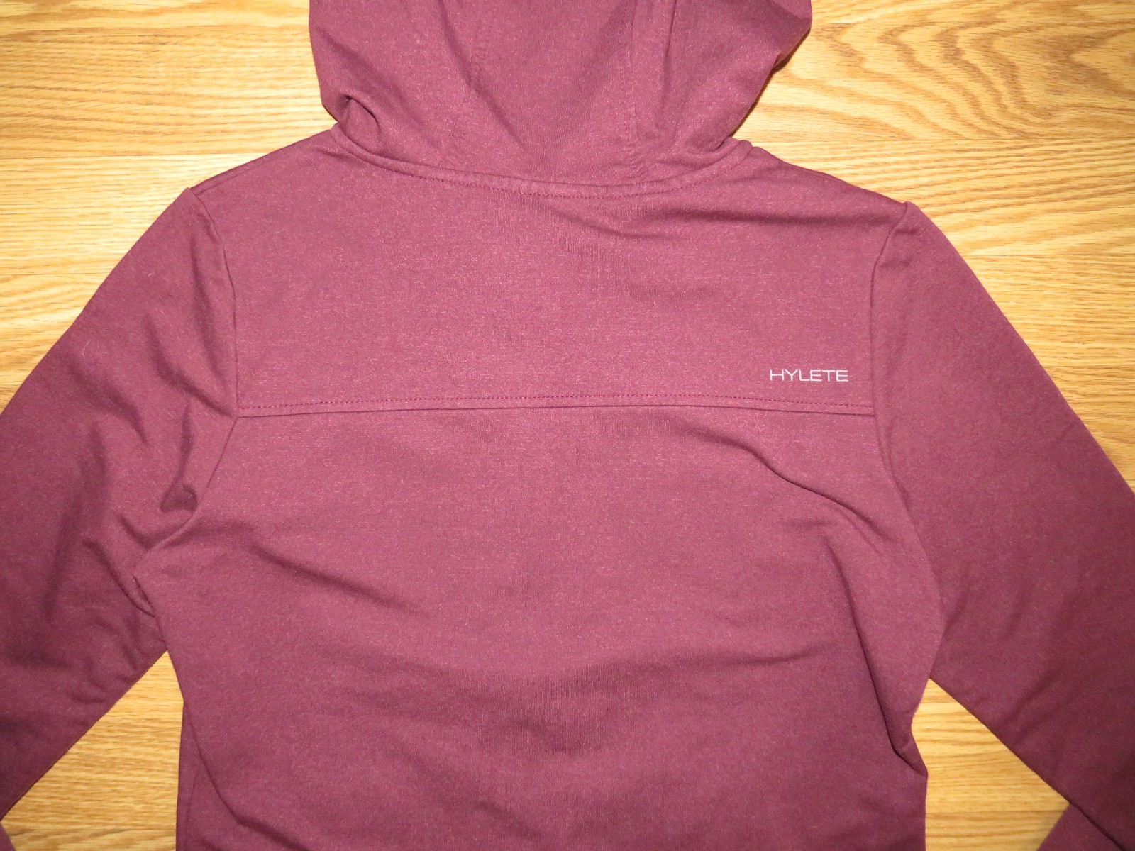 HYLETE Women’s Medium Linear Tech II Semi-Fitted Fleece Full Zip Hoodie RAISIN
