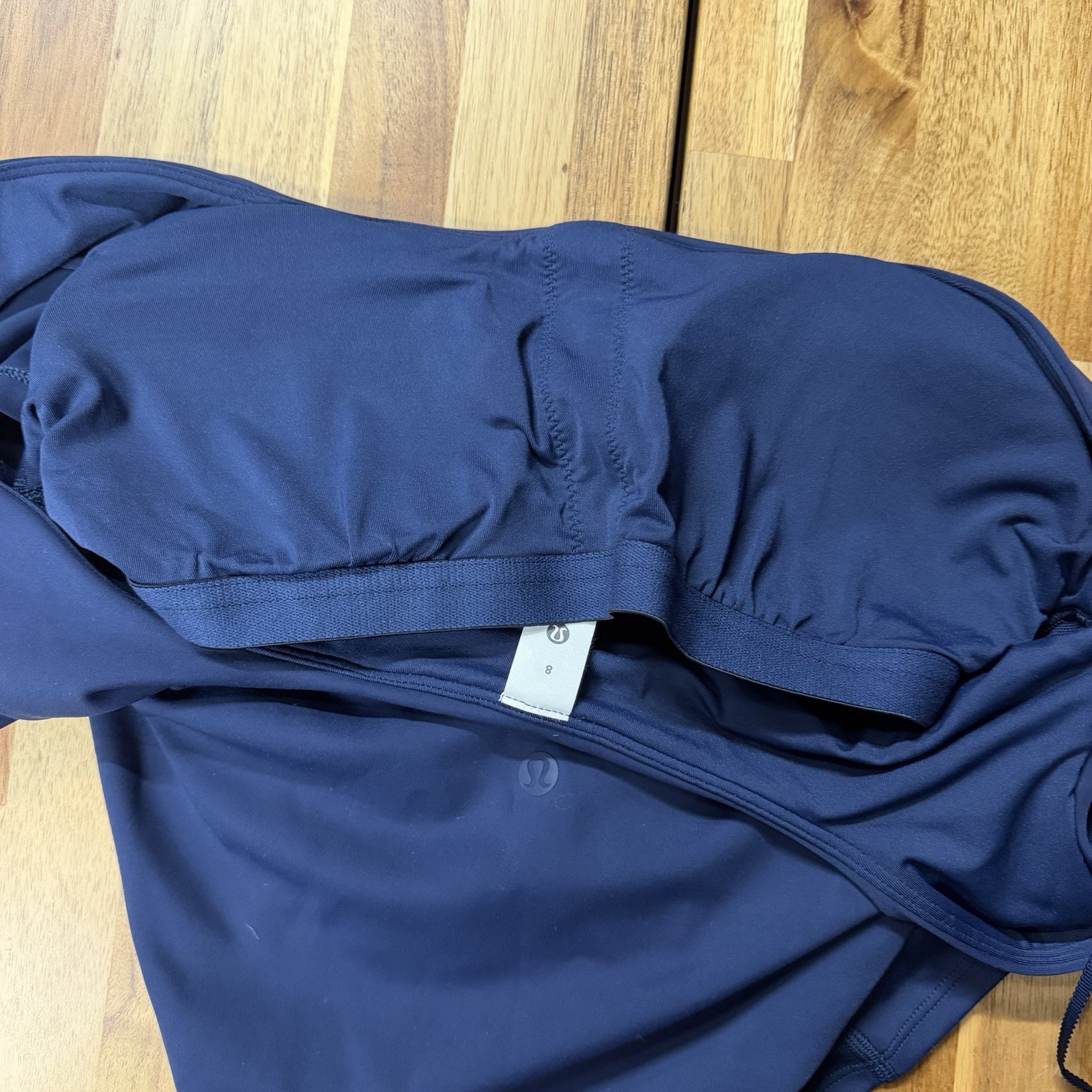 Lululemon Wunder Under SmoothCover Square-Neck Cropped T Blue Size 8