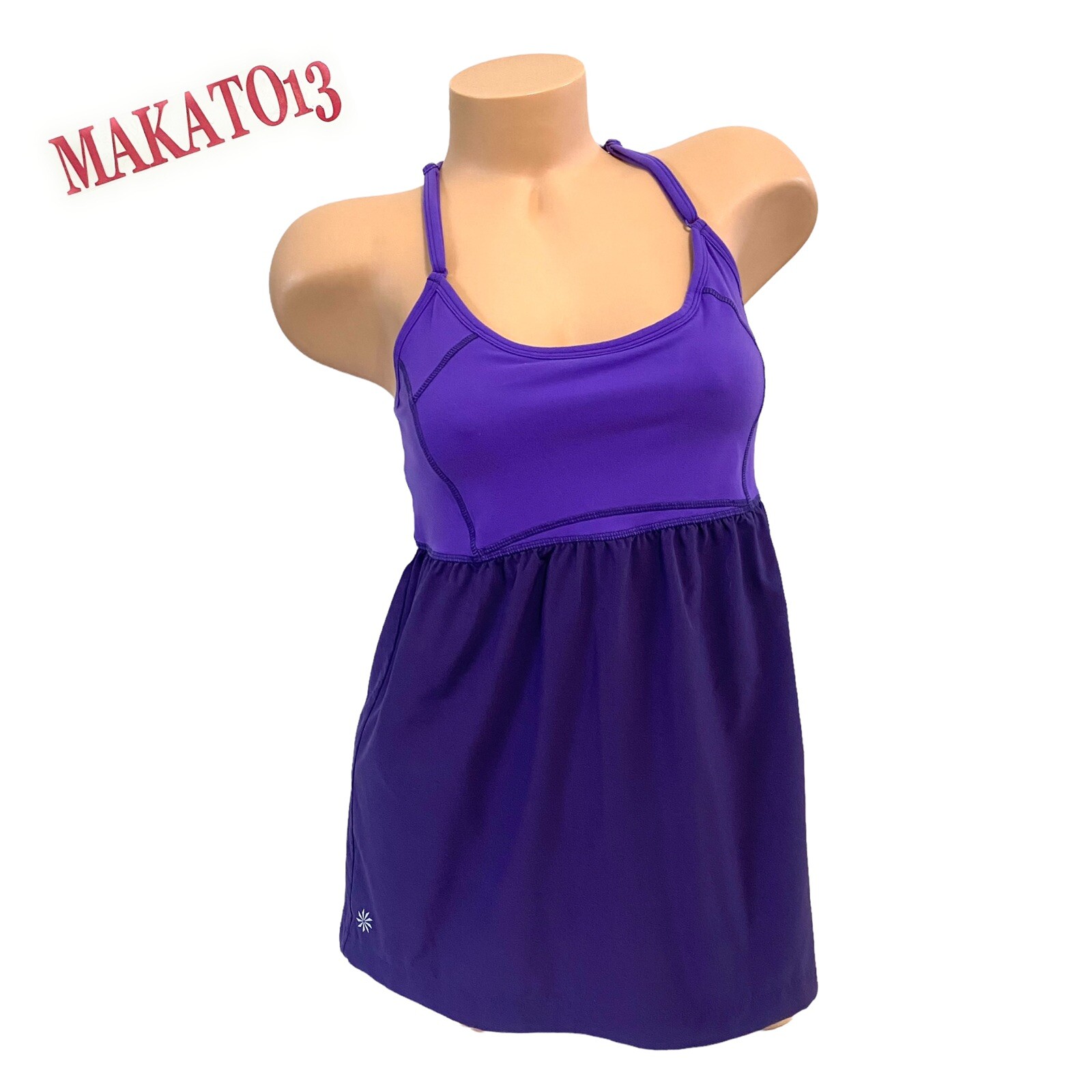 Athleta Women’s Size MEDIUM Tank Top Strappy Racer-Back Sport Athletic Built Bra