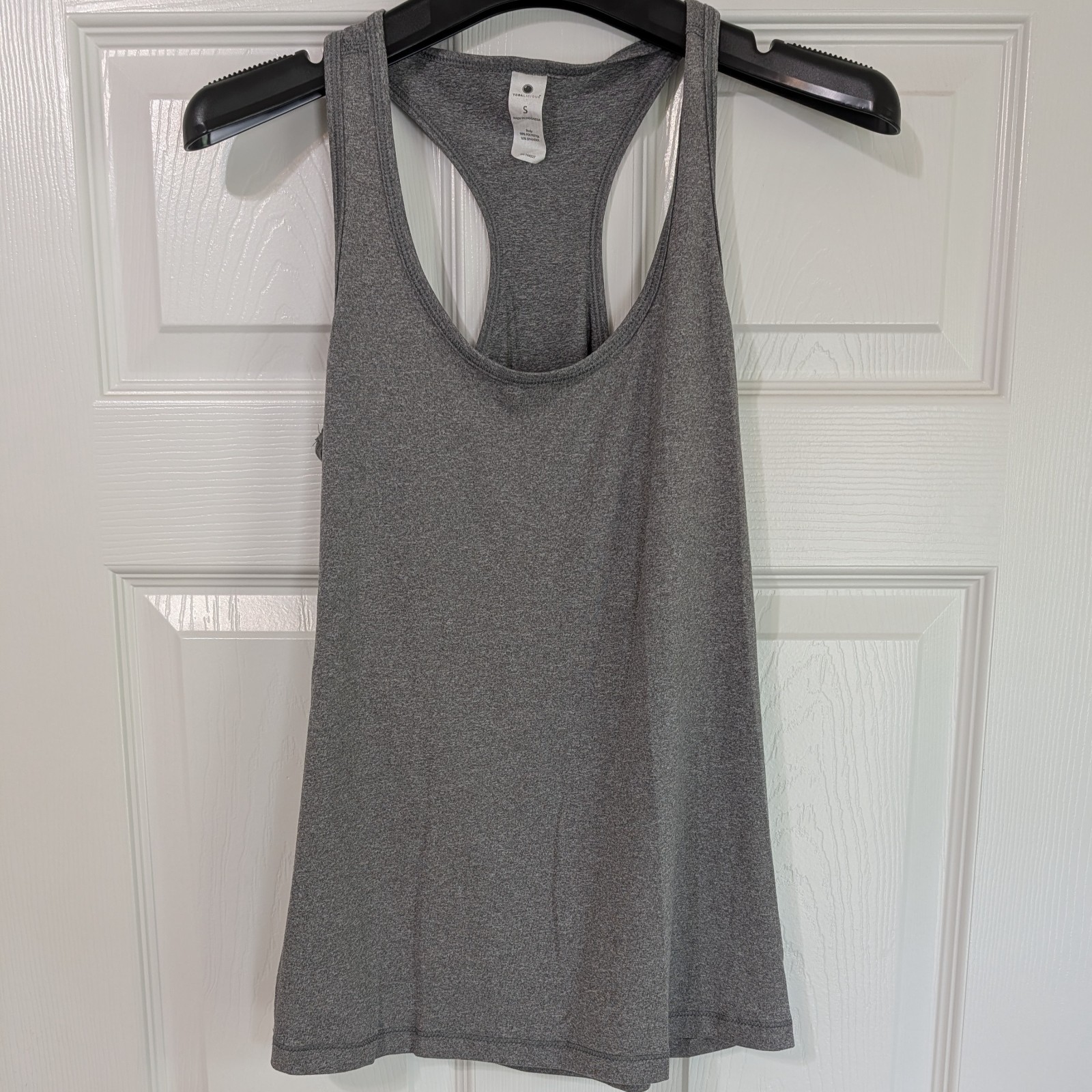 Yogalicious Womens Gray Racerback Activewear Tank Top Size S