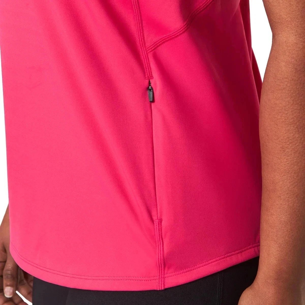 Mondetta Active Stretch Nylon 1/2 Zip Tank Shirt – Pink White XL, L, S – NWT