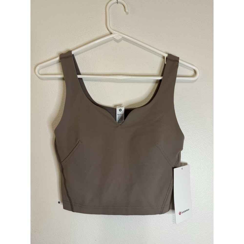 Lululemon Wunder Train Sweetheart Tank Medium Support Size 4 Taupetastic NWT