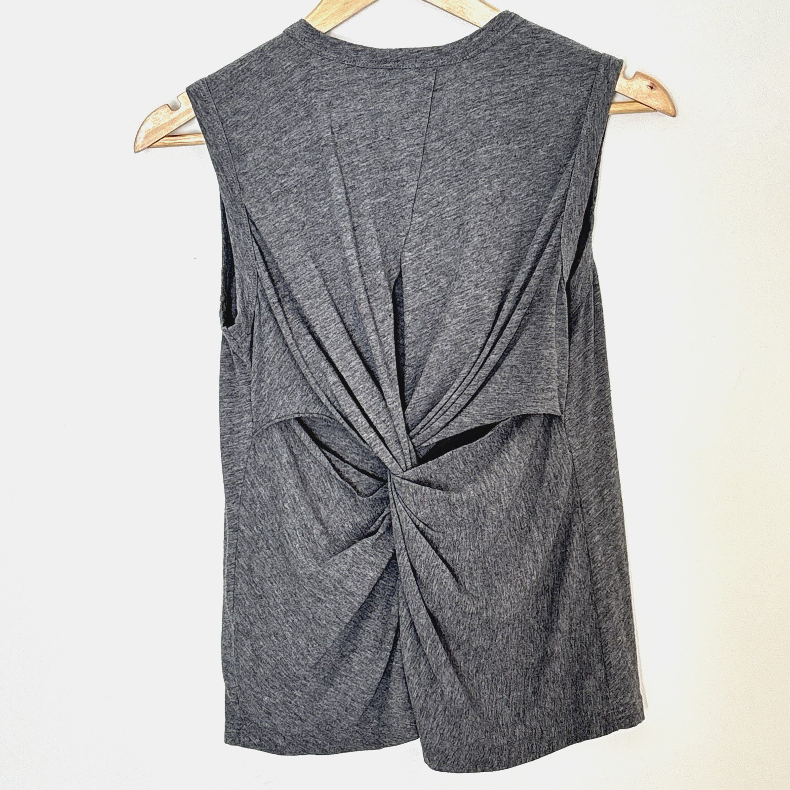 A.L.C Athletic Gray Tank Top Twist Knot Back Size XS Neutral Active
