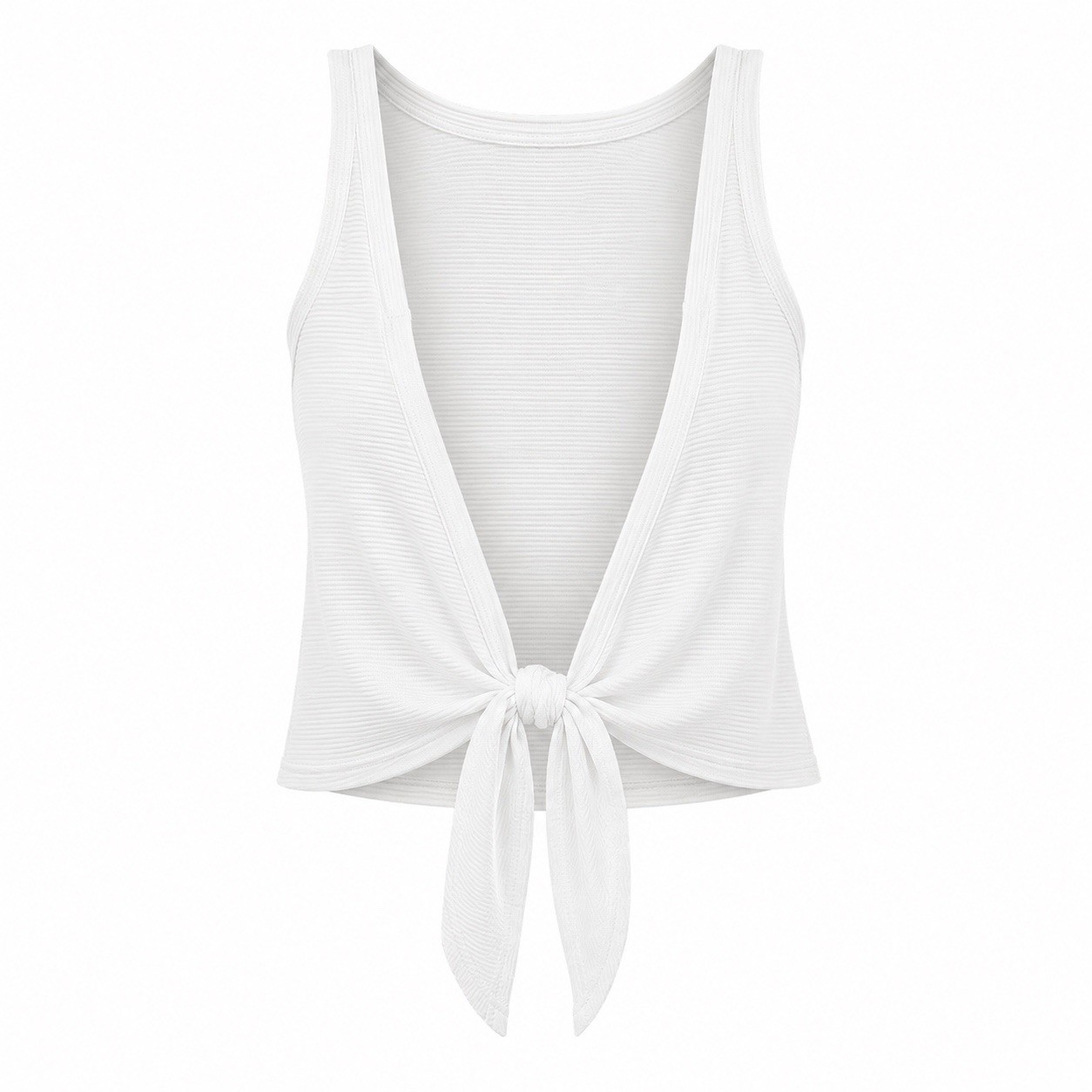 NWT Calia Crop Wrap & Tie Tank Top Pure White Women’s Size L