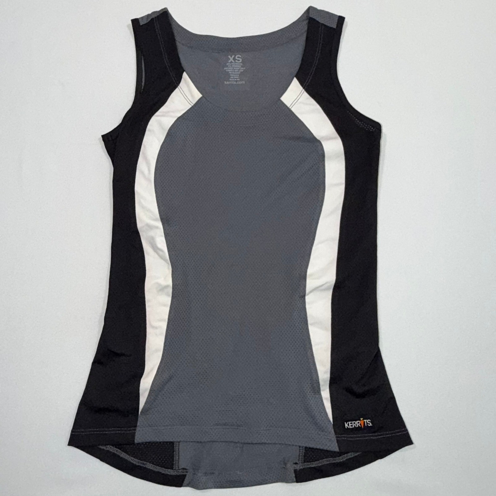 Kerrits Ice Fil Tank Top Womens XS Grey Black Equestrian Gorpcore Riding