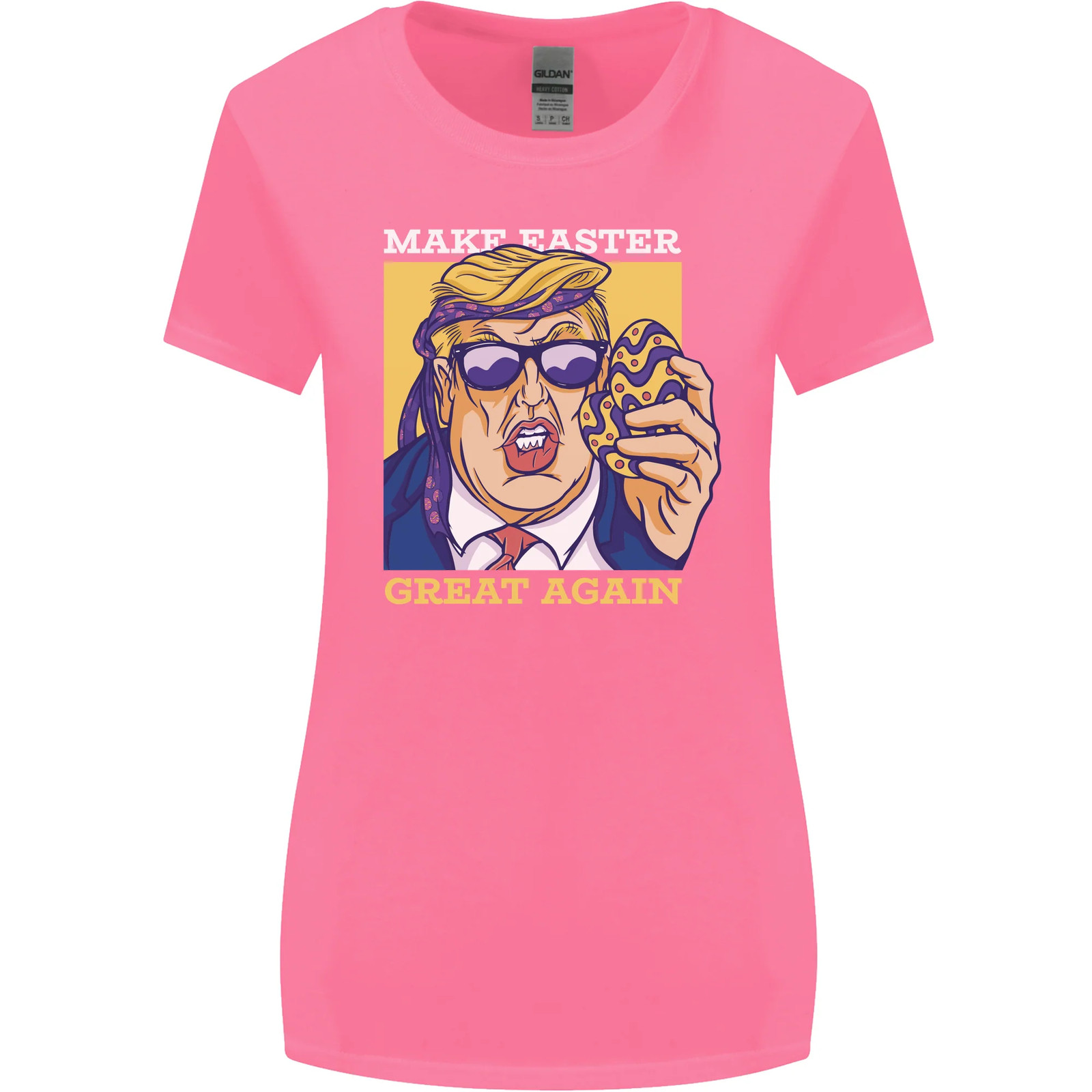 Make Easter Great Again Funny Donald Trump Womens Wider Cut T-Shirt