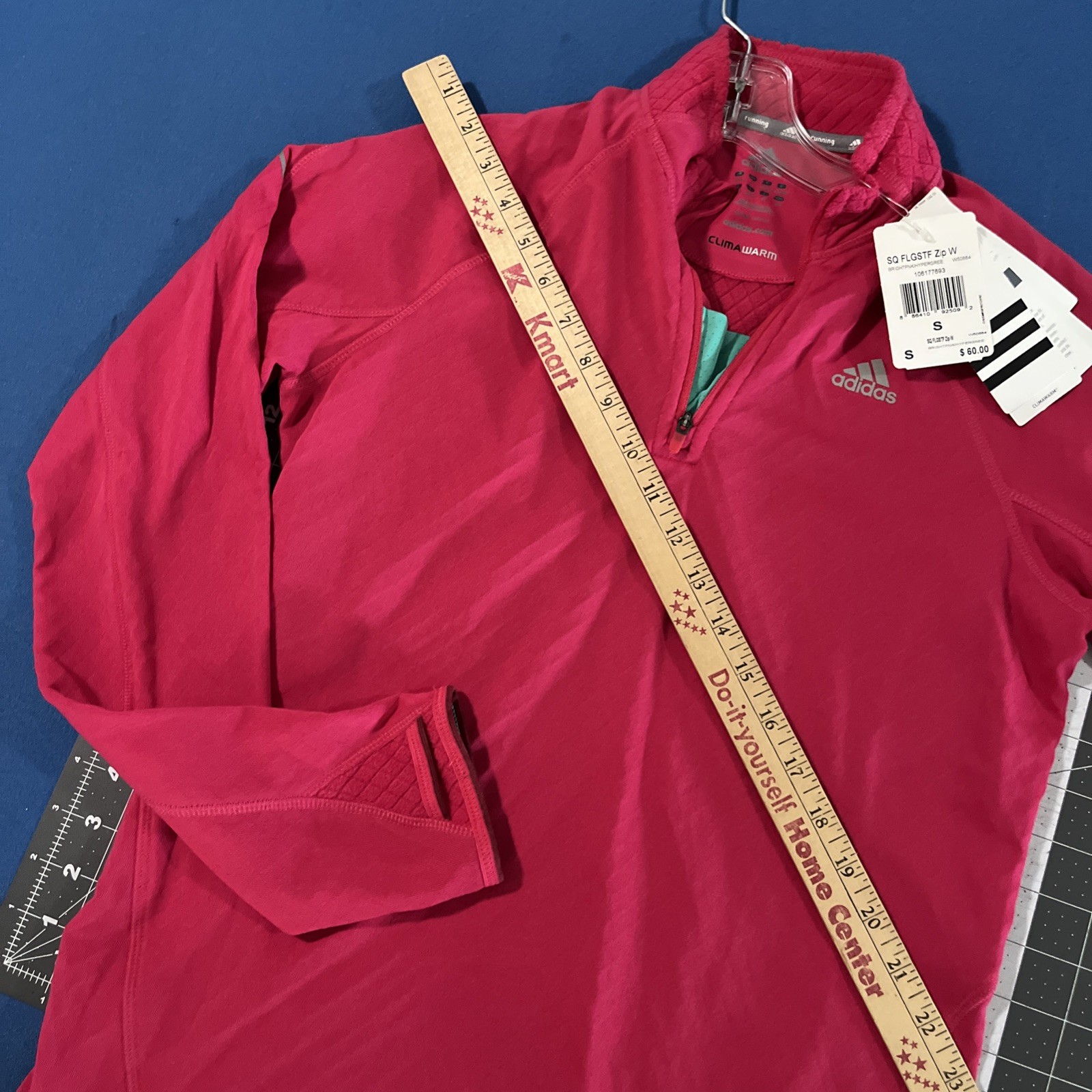Adidas Climawarm 1/4 Zip Pullover Women’s S Bright Pink Run / Golf Thermal – New