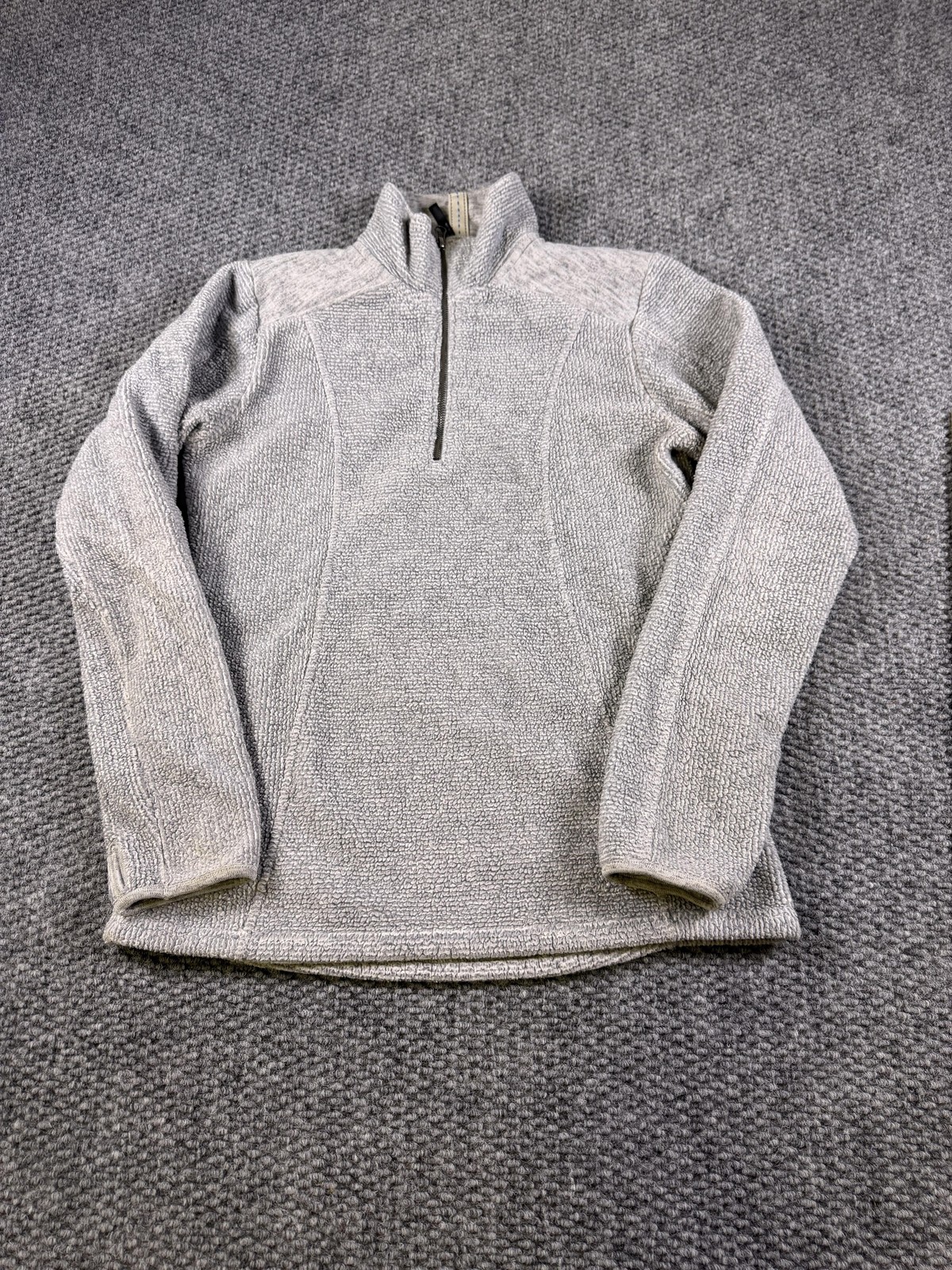 Kuhl Pullover Womens Medium Gray 1/4 Zip Fleece Outdoor Hiking Long Sleeve