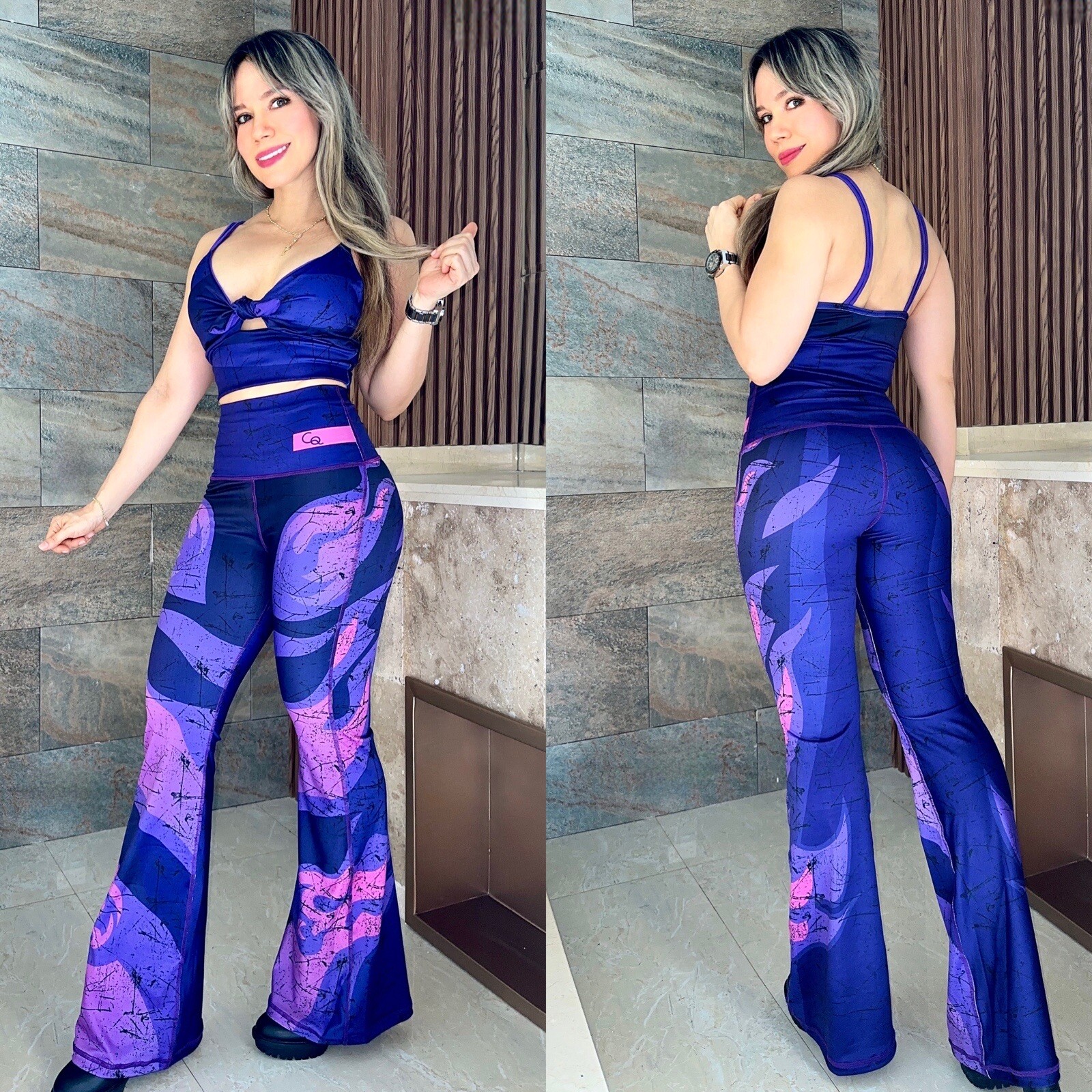 Colombian Brazilian Women’s Set Bell Boot High Waisted Pants & Top S M L Casual