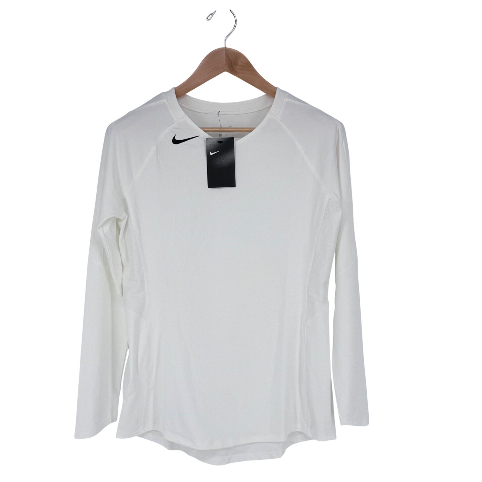Nike Womens Volleyball Long Sleeve Top White 915025-100 Athletic Shirt Size M
