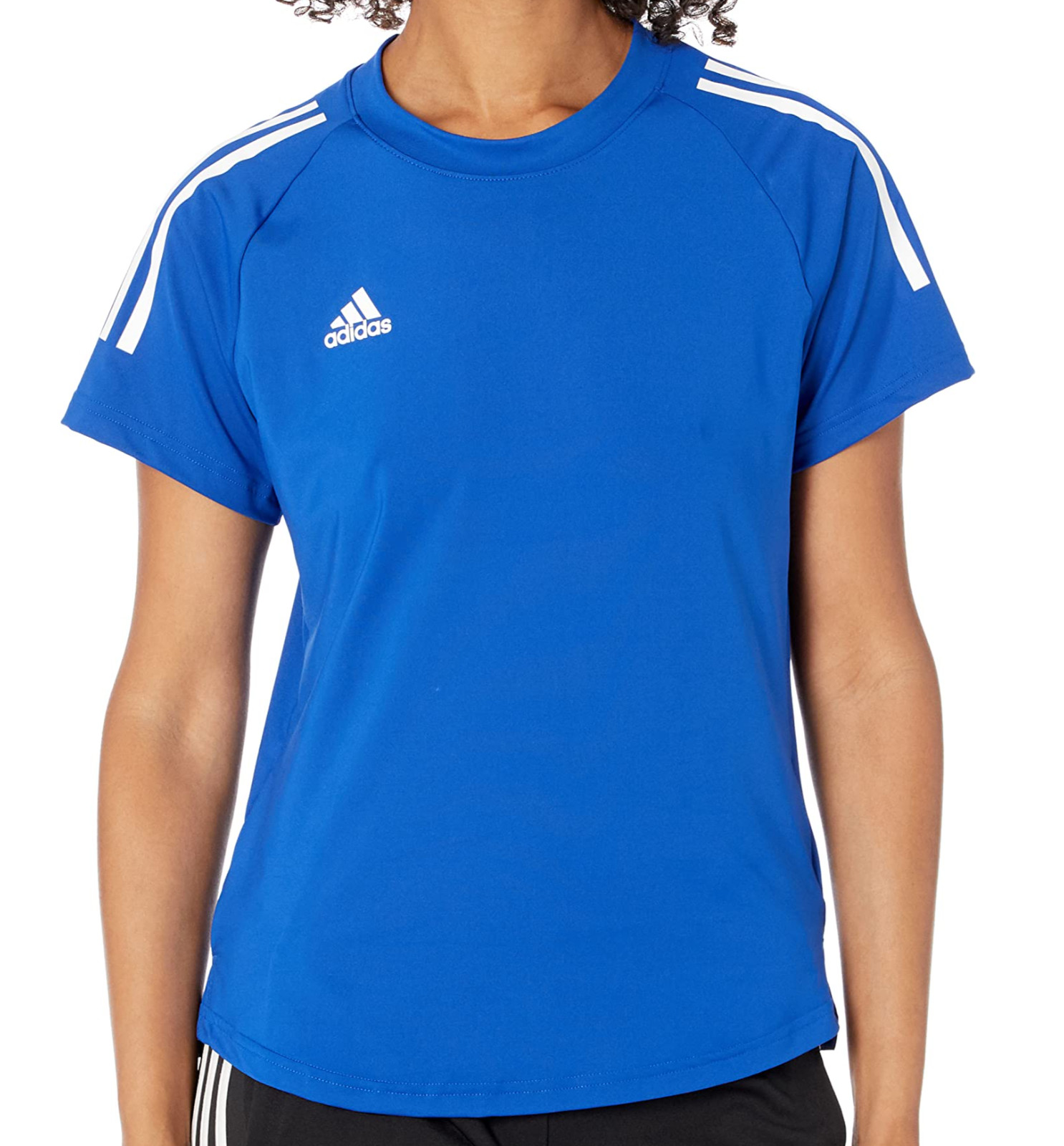 Adidas HILO Jersey SS T-Shirt Team Royal Blue/White Women’s Sz LG NWT!