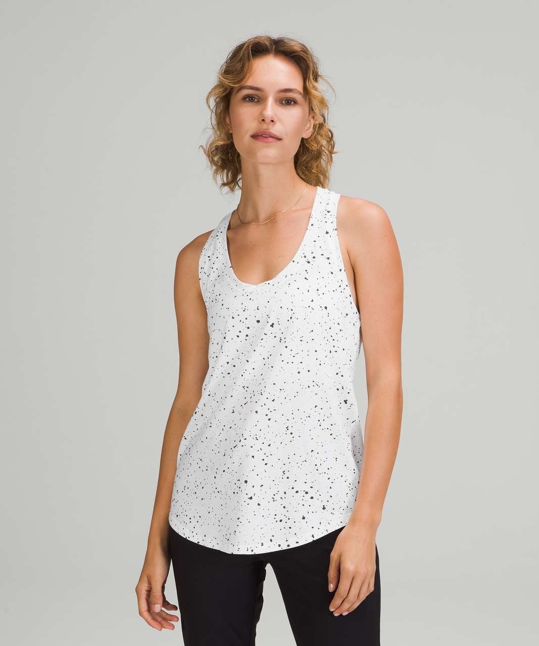 Lululemon FAB! Love Tank Top Splatter Revitalize Splatter White Graphite Gray 14